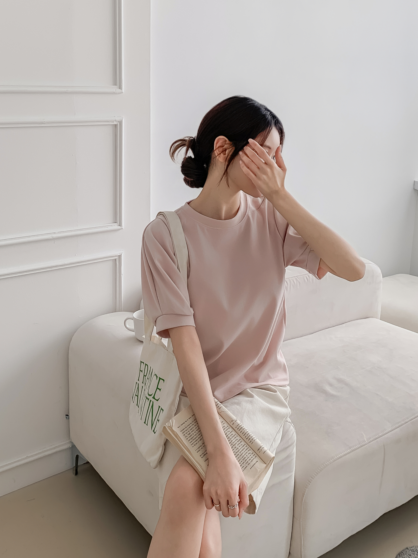 ラウンドネックベーシック半袖ブラウス | 詳細画像23