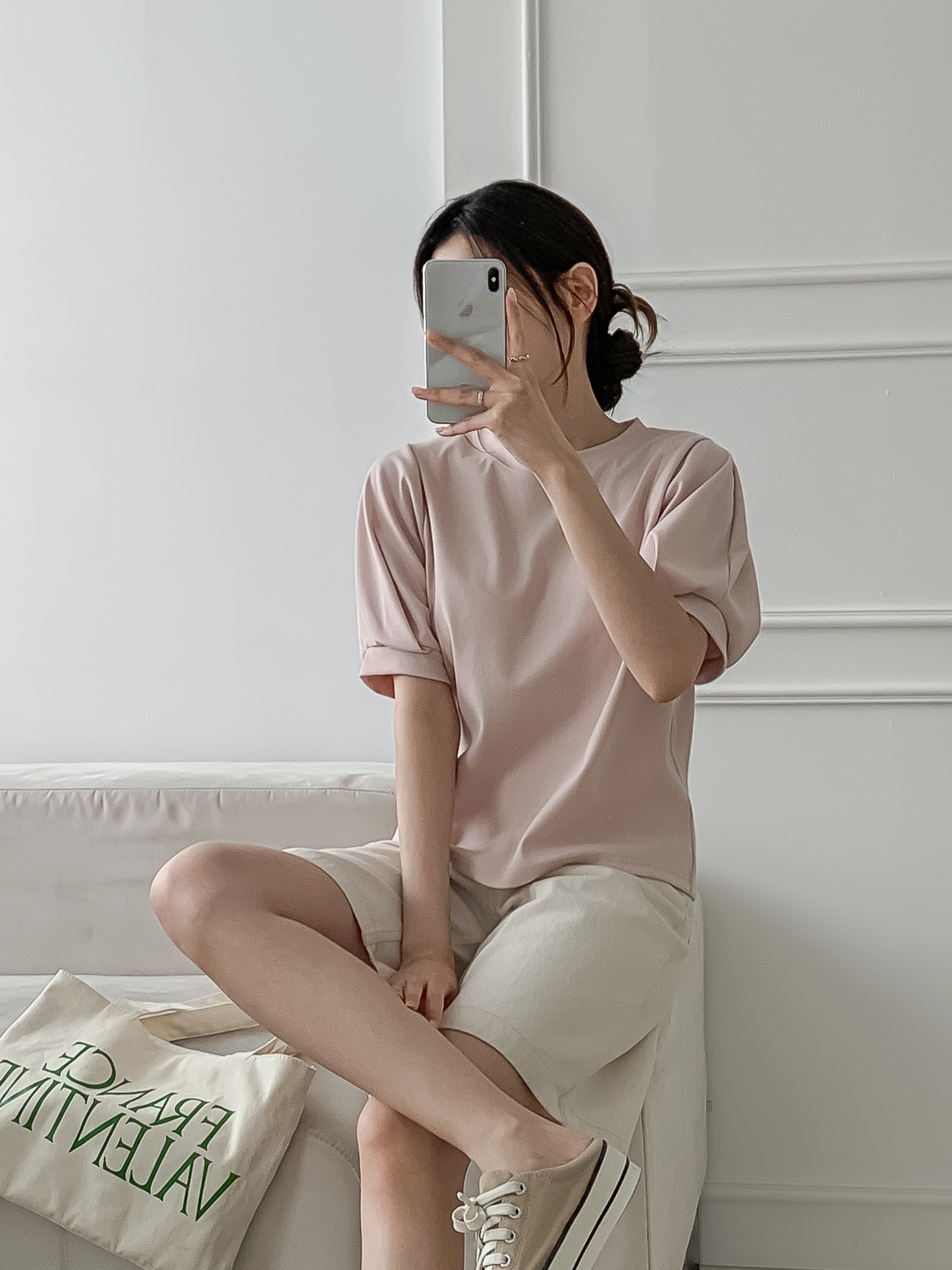 ラウンドネックベーシック半袖ブラウス | 詳細画像27