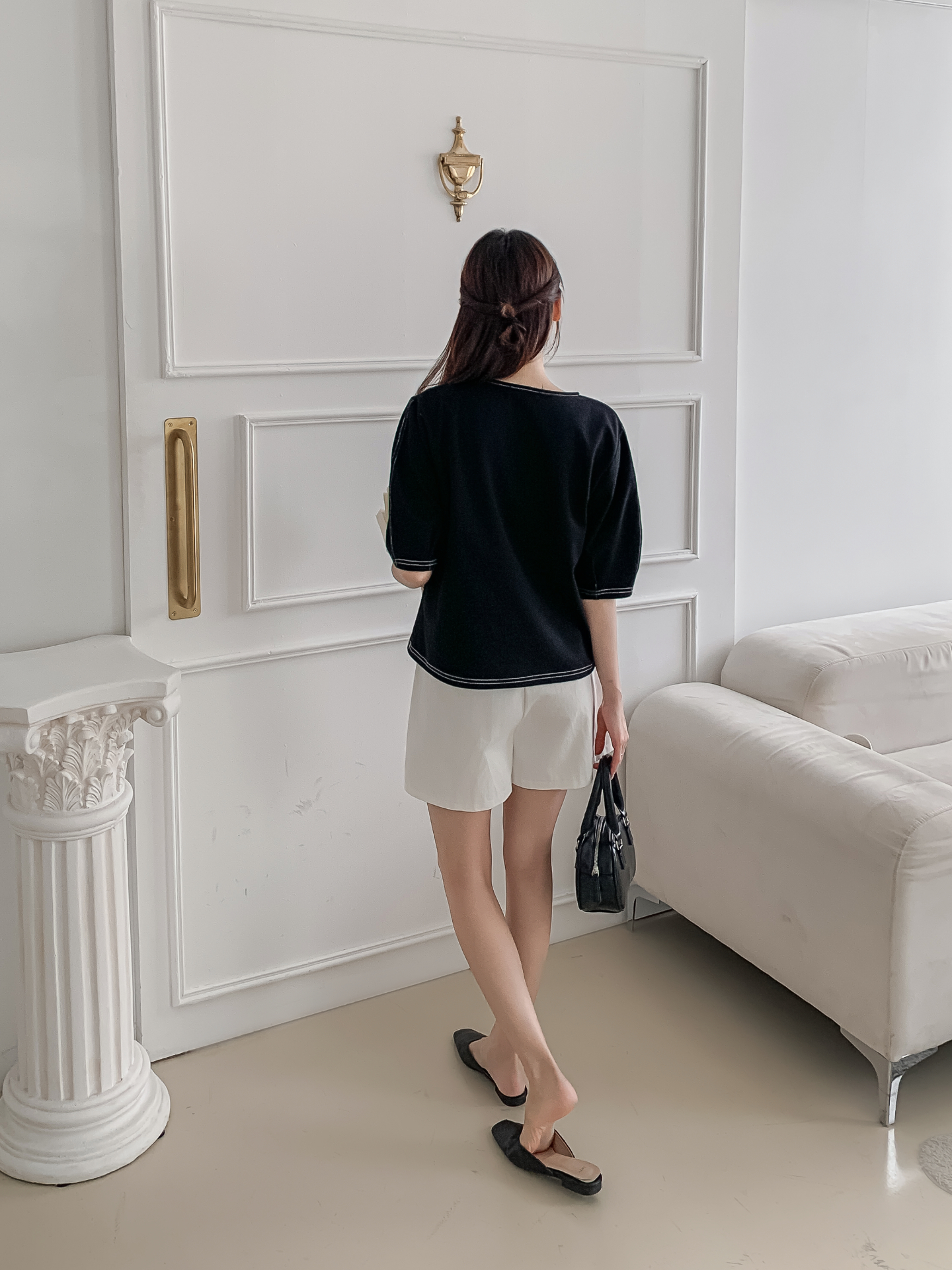 ラウンドネックベーシック半袖ブラウス | 詳細画像21