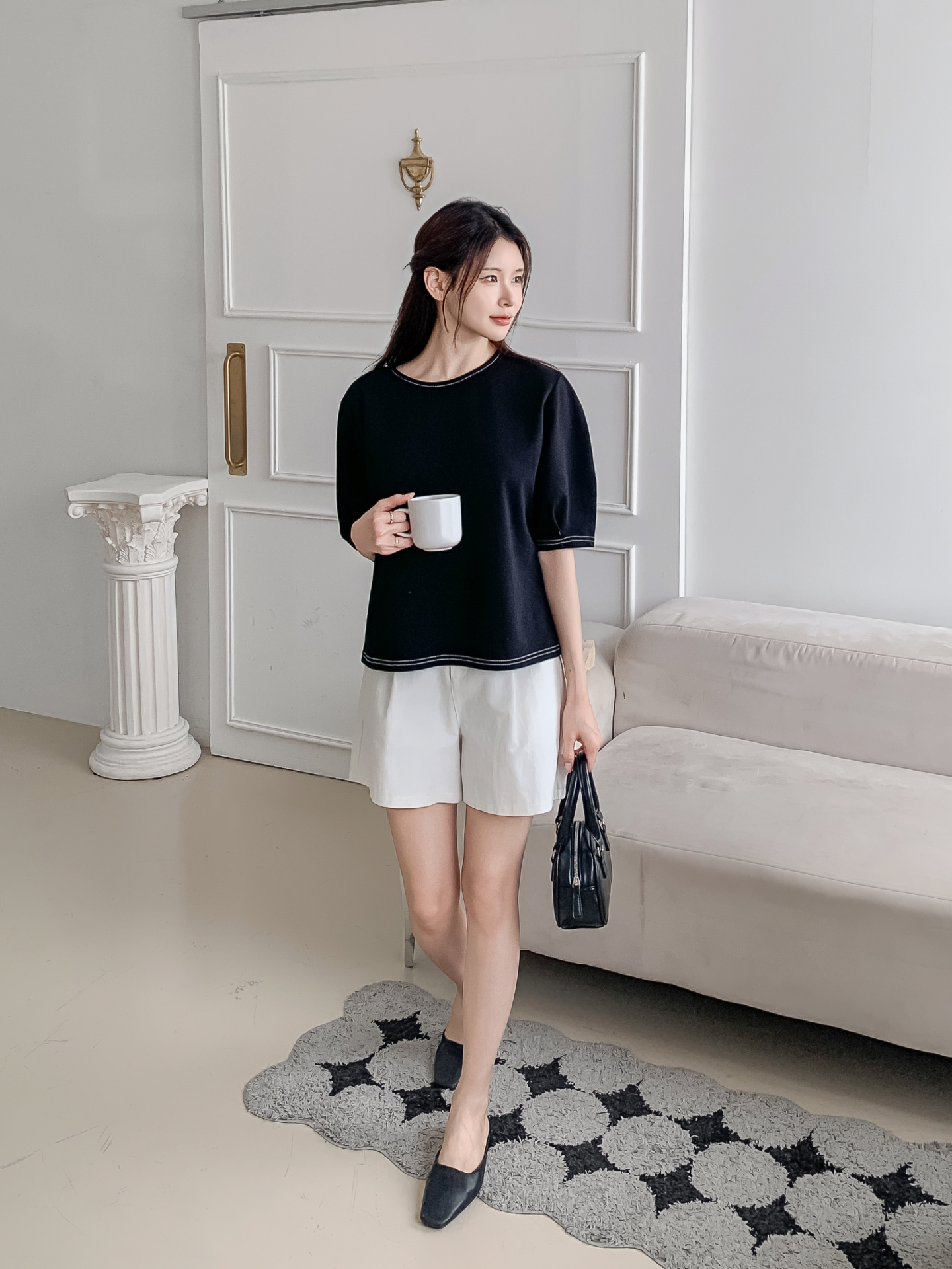 ラウンドネックベーシック半袖ブラウス | 詳細画像22