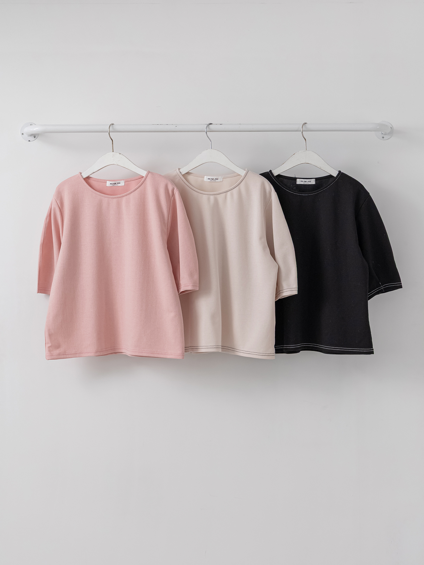 ラウンドネックベーシック半袖ブラウス | 詳細画像35