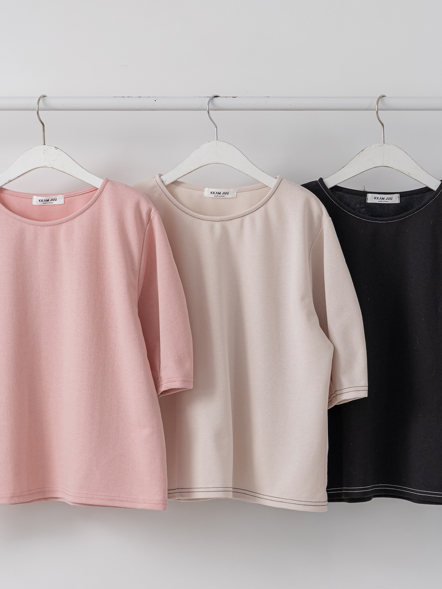 ラウンドネックベーシック半袖ブラウス | 詳細画像36