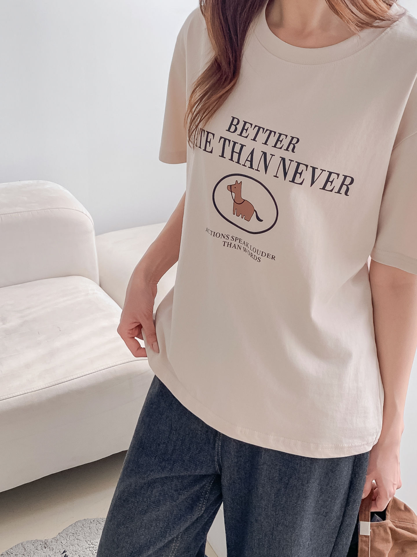 コットンラウンドネックベーシック半袖ロゴTシャツ | 詳細画像14