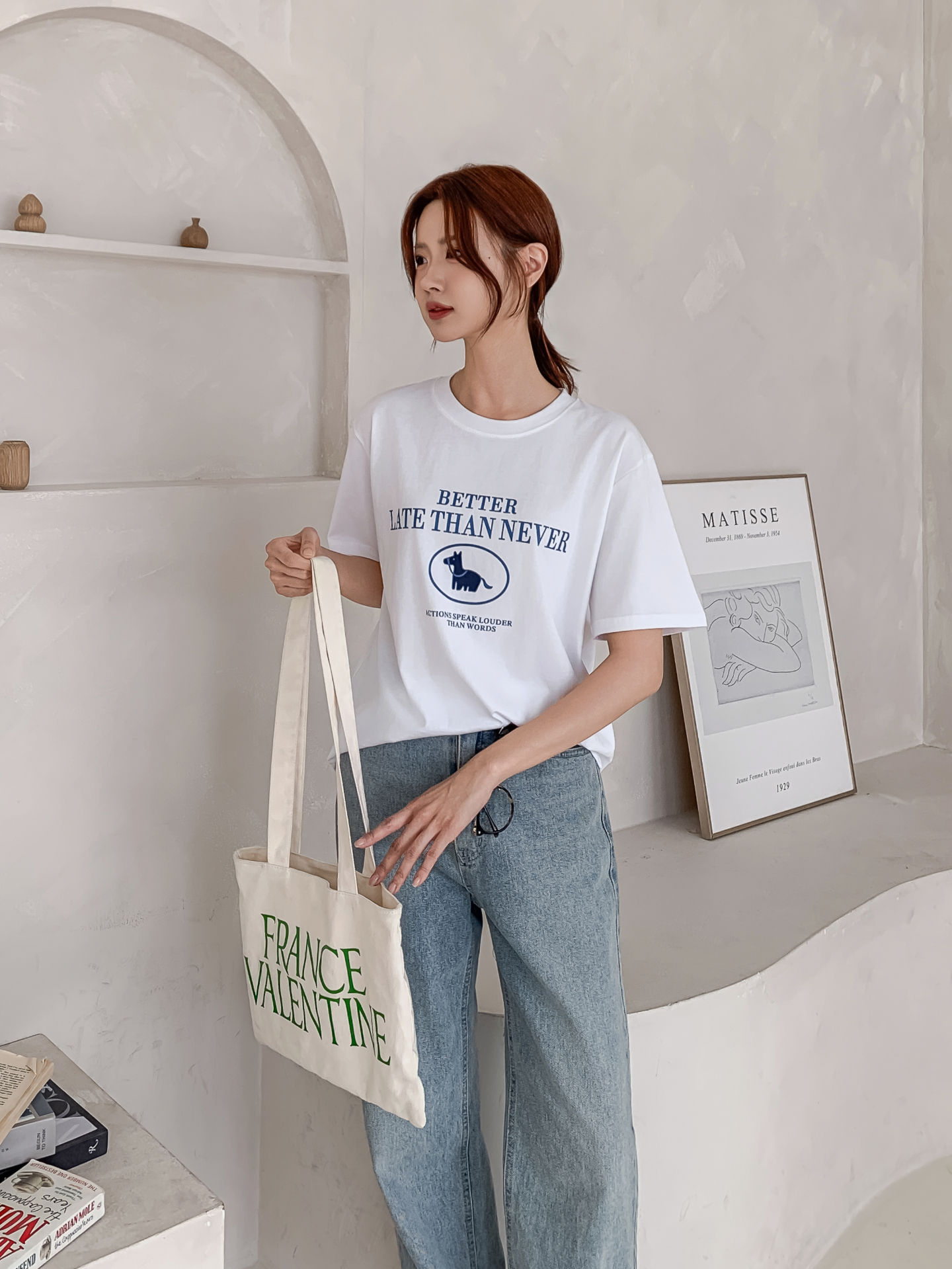 コットンラウンドネックベーシック半袖ロゴTシャツ | 詳細画像26