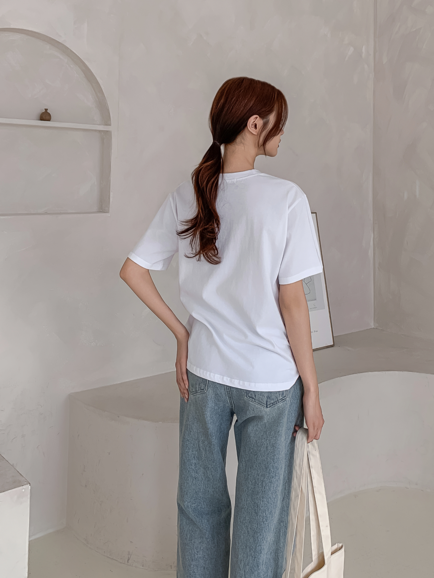 コットンラウンドネックベーシック半袖ロゴTシャツ | 詳細画像18