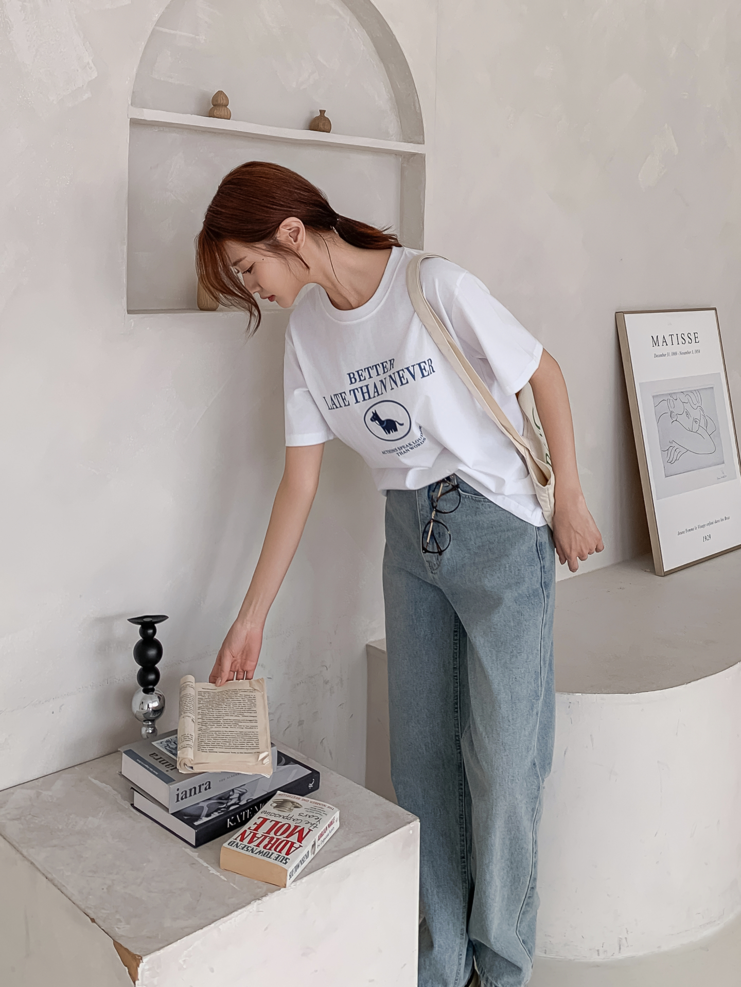 コットンラウンドネックベーシック半袖ロゴTシャツ | 詳細画像19