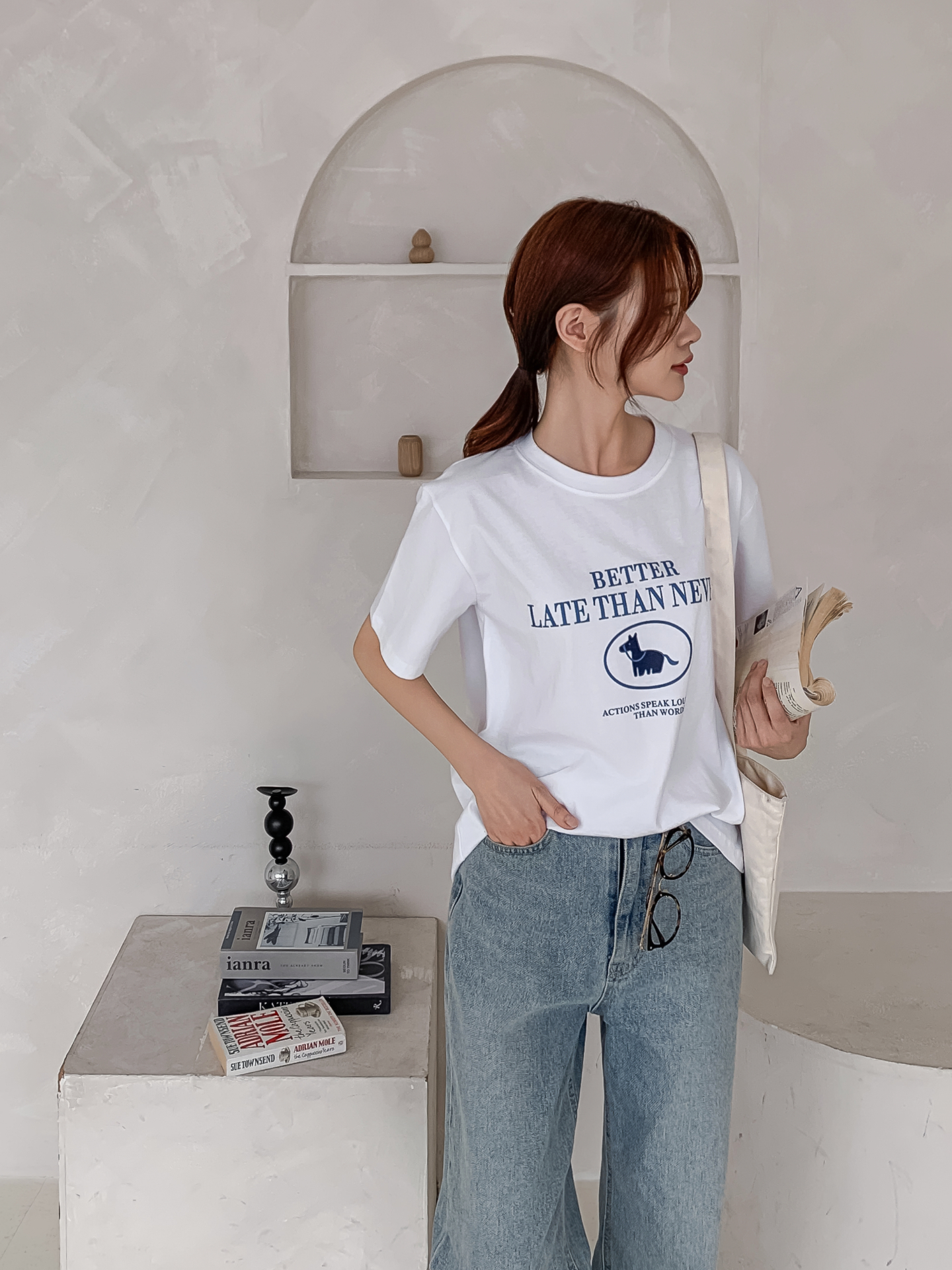 コットンラウンドネックベーシック半袖ロゴTシャツ | 詳細画像20