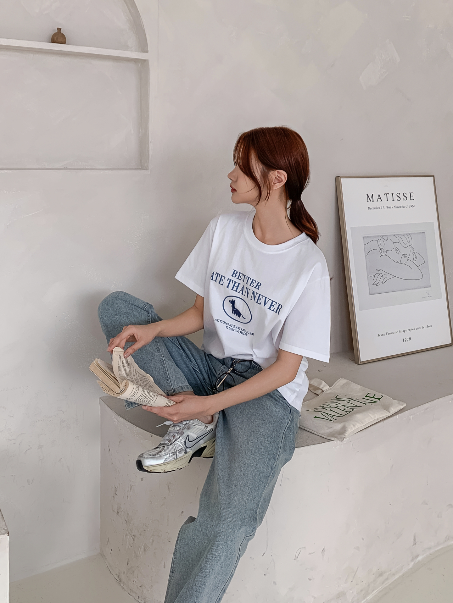 コットンラウンドネックベーシック半袖ロゴTシャツ | 詳細画像21