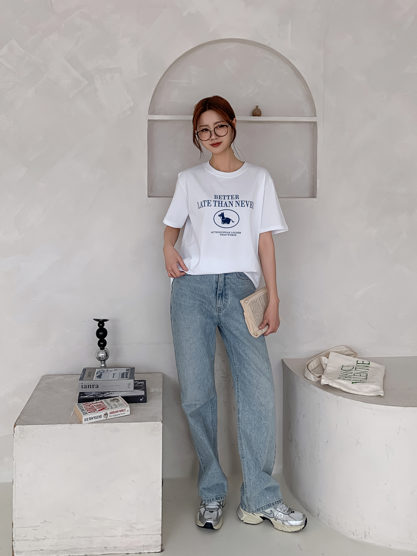 コットンラウンドネックベーシック半袖ロゴTシャツ | 詳細画像23