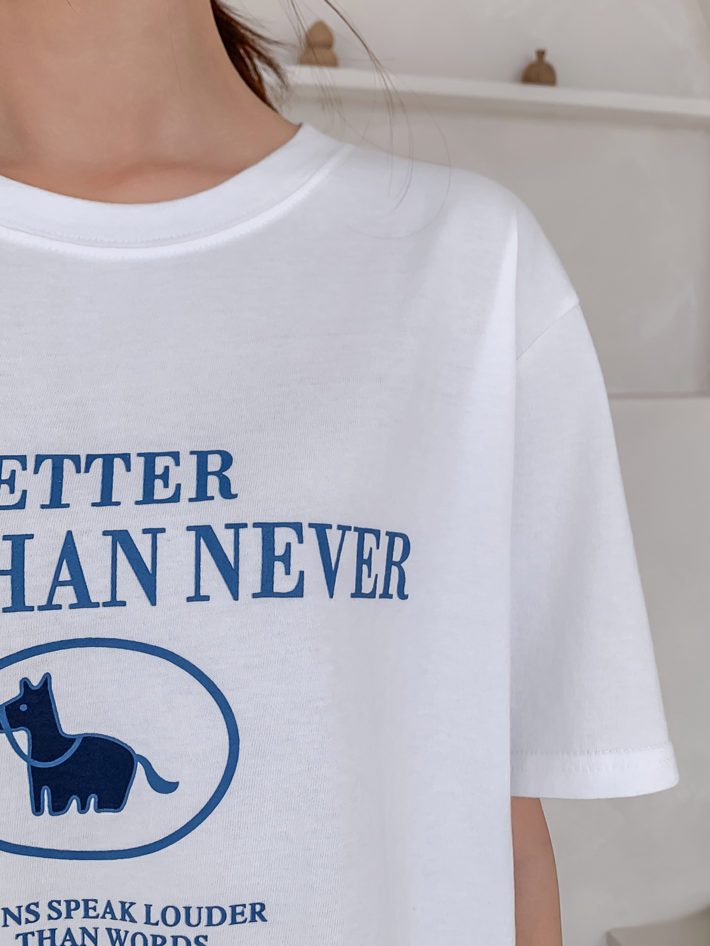 コットンラウンドネックベーシック半袖ロゴTシャツ | 詳細画像30