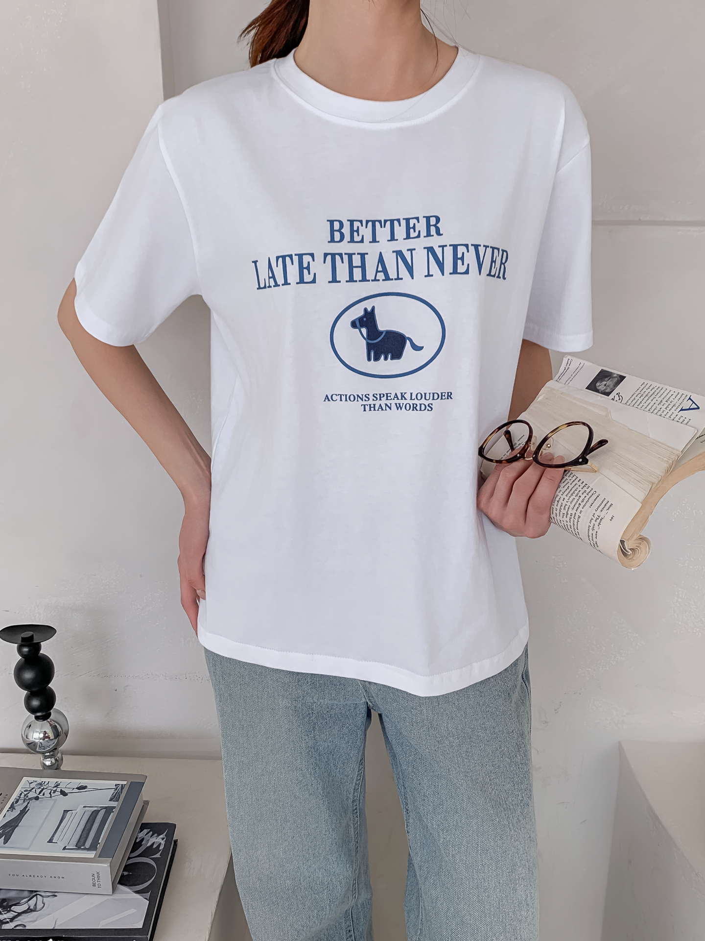 コットンラウンドネックベーシック半袖ロゴTシャツ | 詳細画像32