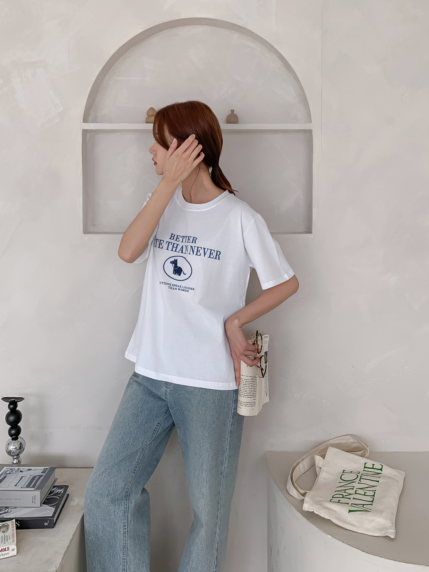 コットンラウンドネックベーシック半袖ロゴTシャツ | 詳細画像33