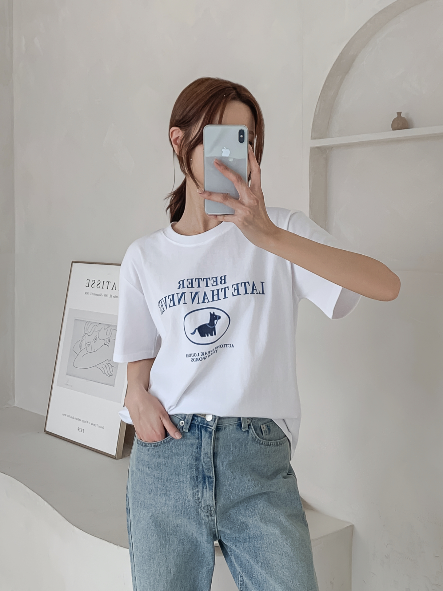 コットンラウンドネックベーシック半袖ロゴTシャツ | 詳細画像24