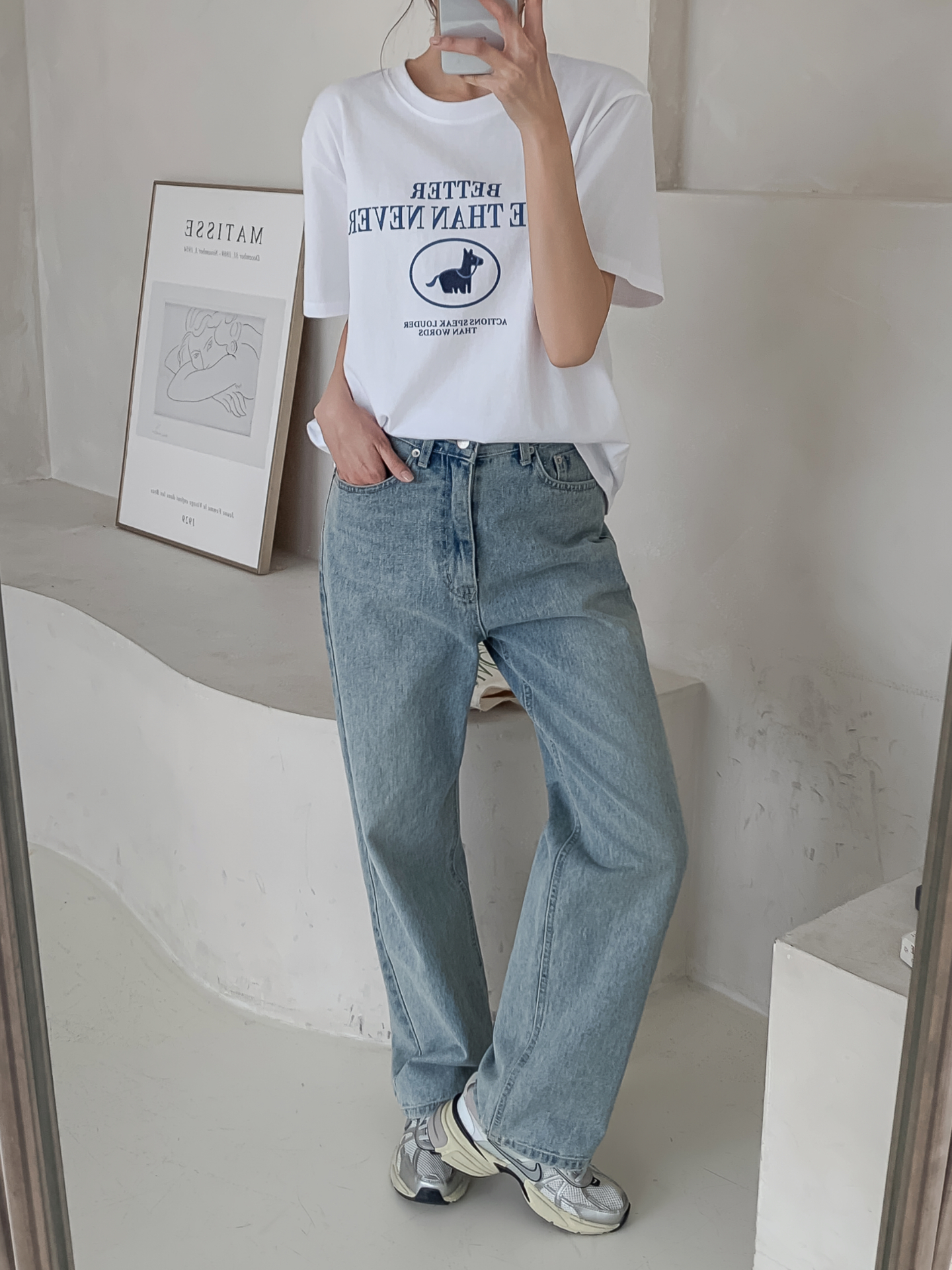 コットンラウンドネックベーシック半袖ロゴTシャツ | 詳細画像25