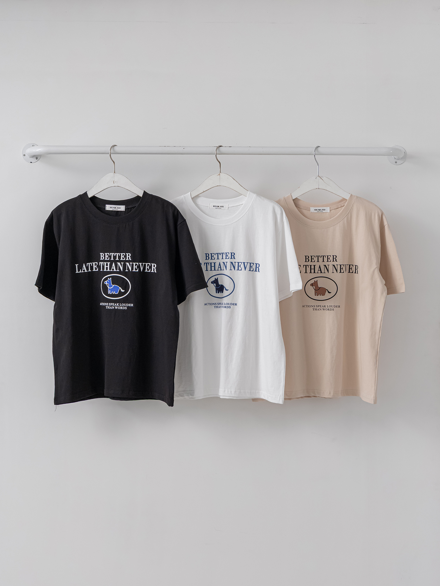 コットンラウンドネックベーシック半袖ロゴTシャツ | 詳細画像34