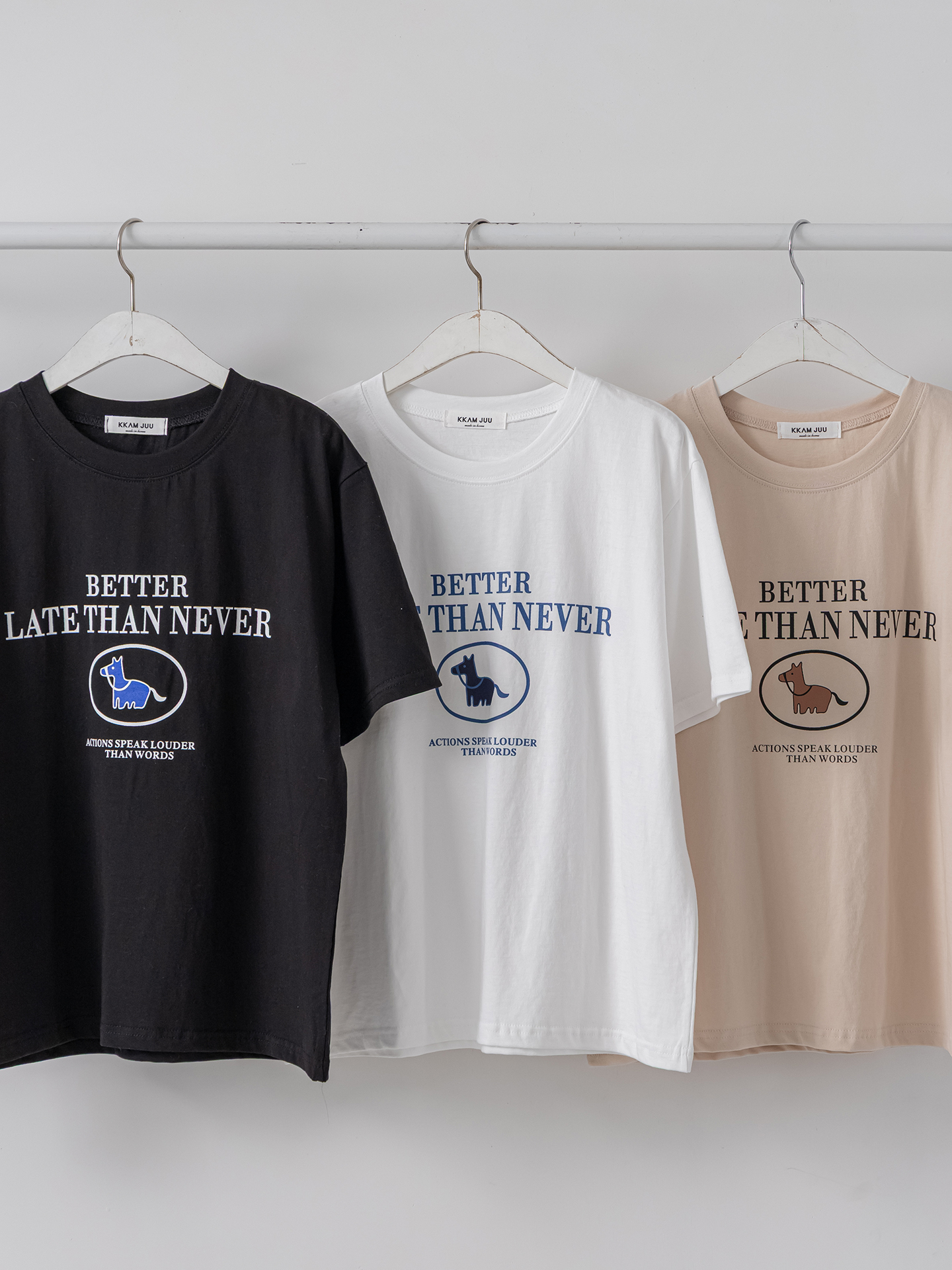 コットンラウンドネックベーシック半袖ロゴTシャツ | 詳細画像35