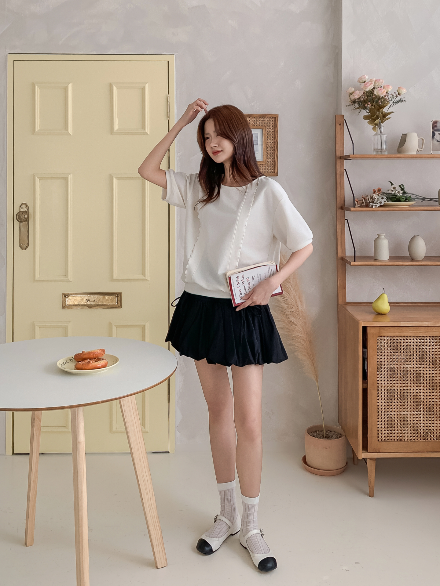 ラウンドネックベーシック半袖ブラウス | 詳細画像8