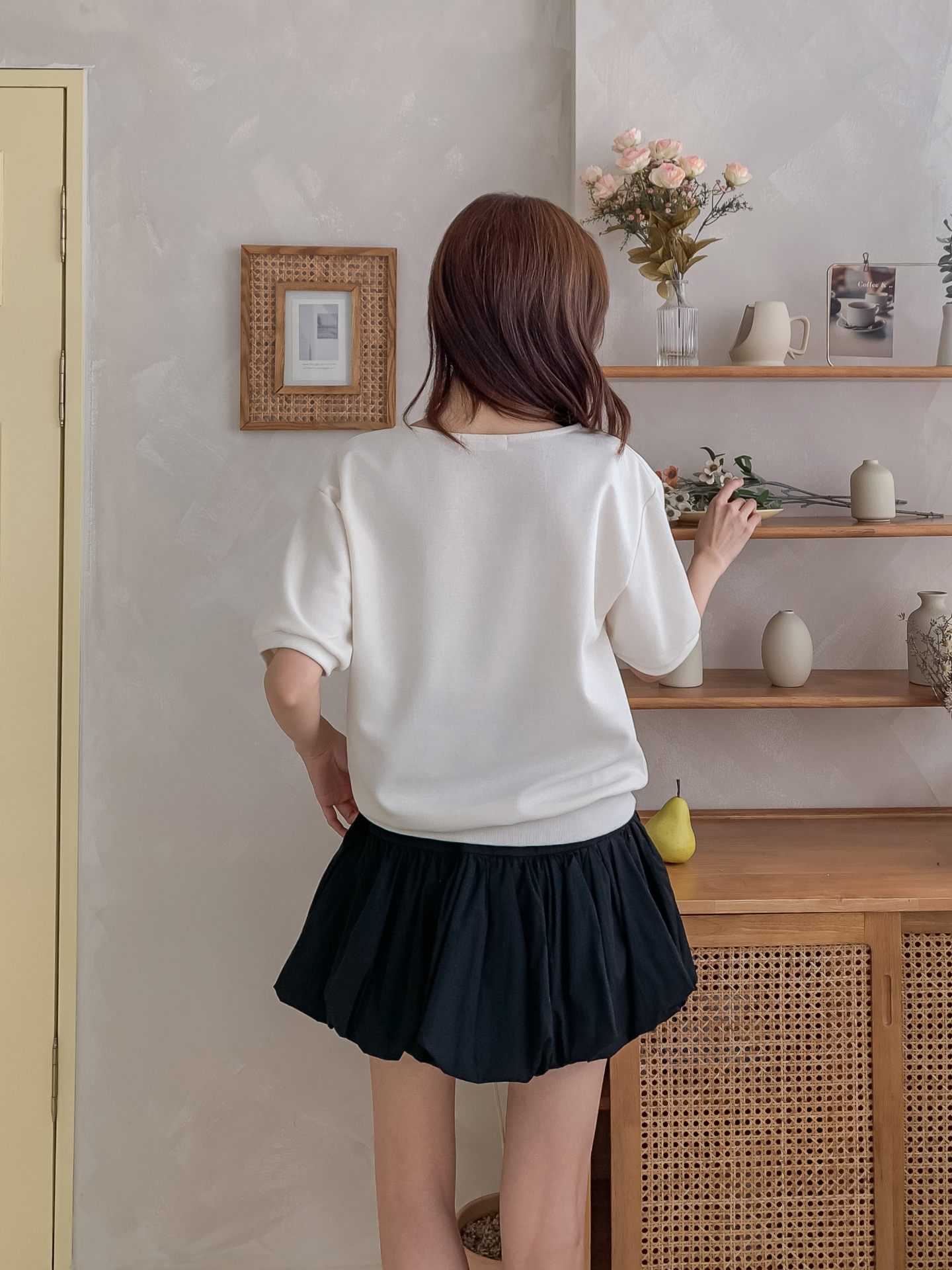 ラウンドネックベーシック半袖ブラウス | 詳細画像10