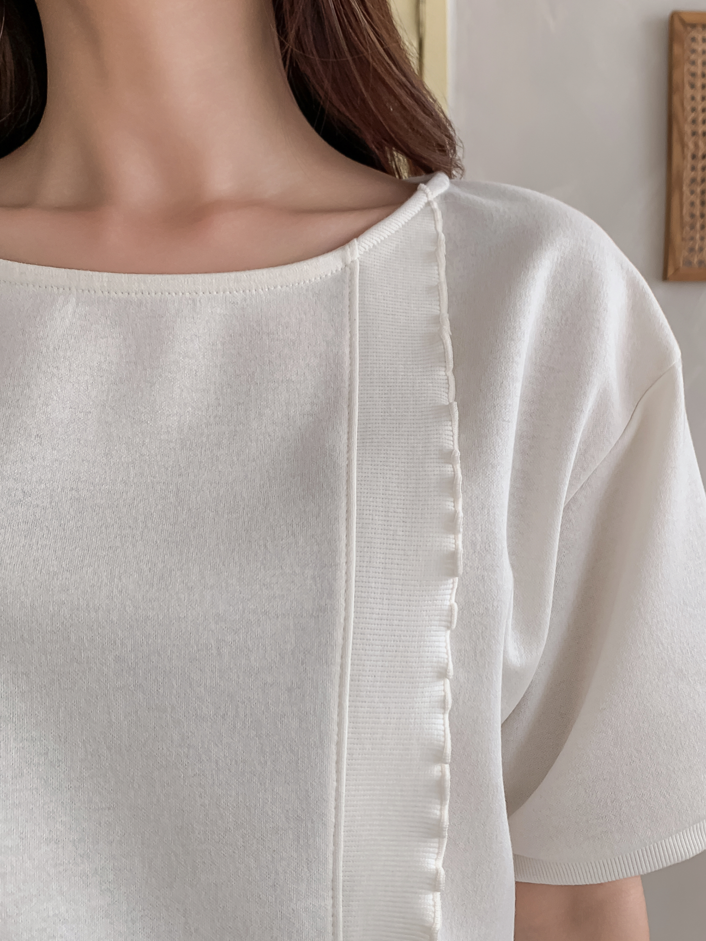 ラウンドネックベーシック半袖ブラウス | 詳細画像15