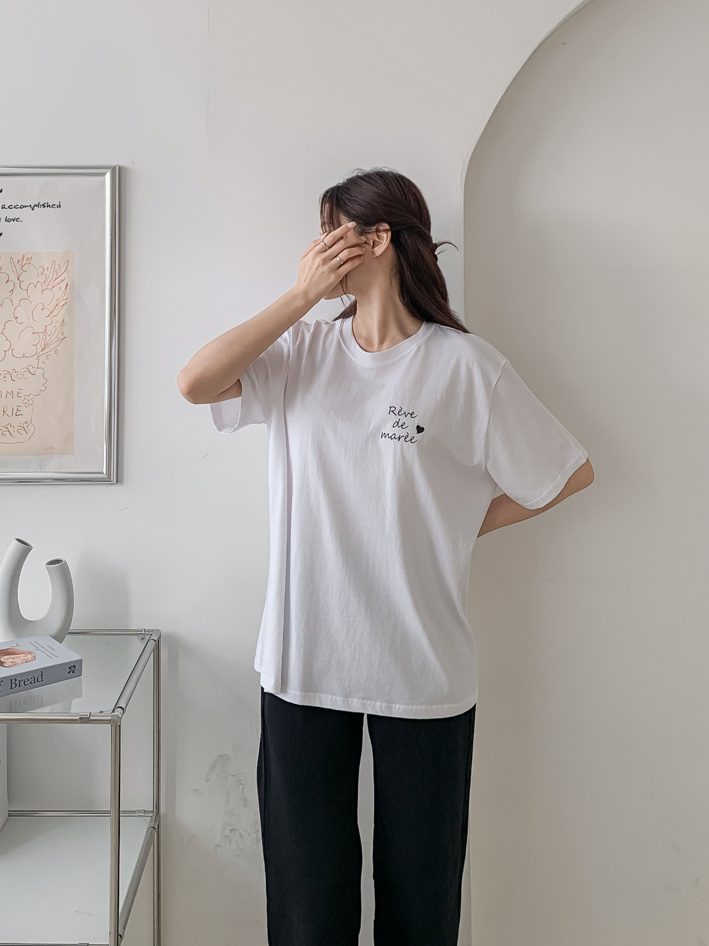 ラウンドネックベーシックボクシールーズ半袖ロゴTシャツ | 詳細画像2