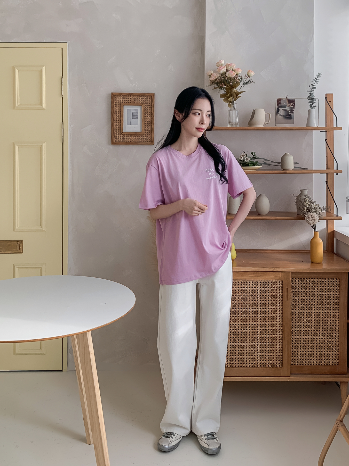 ラウンドネックベーシックボクシールーズ半袖ロゴTシャツ | 詳細画像18