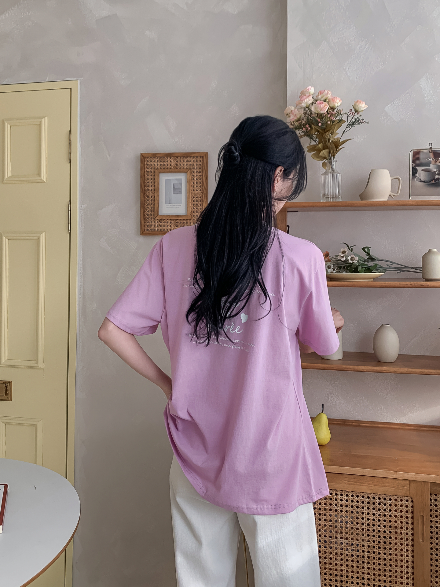 ラウンドネックベーシックボクシールーズ半袖ロゴTシャツ | 詳細画像23