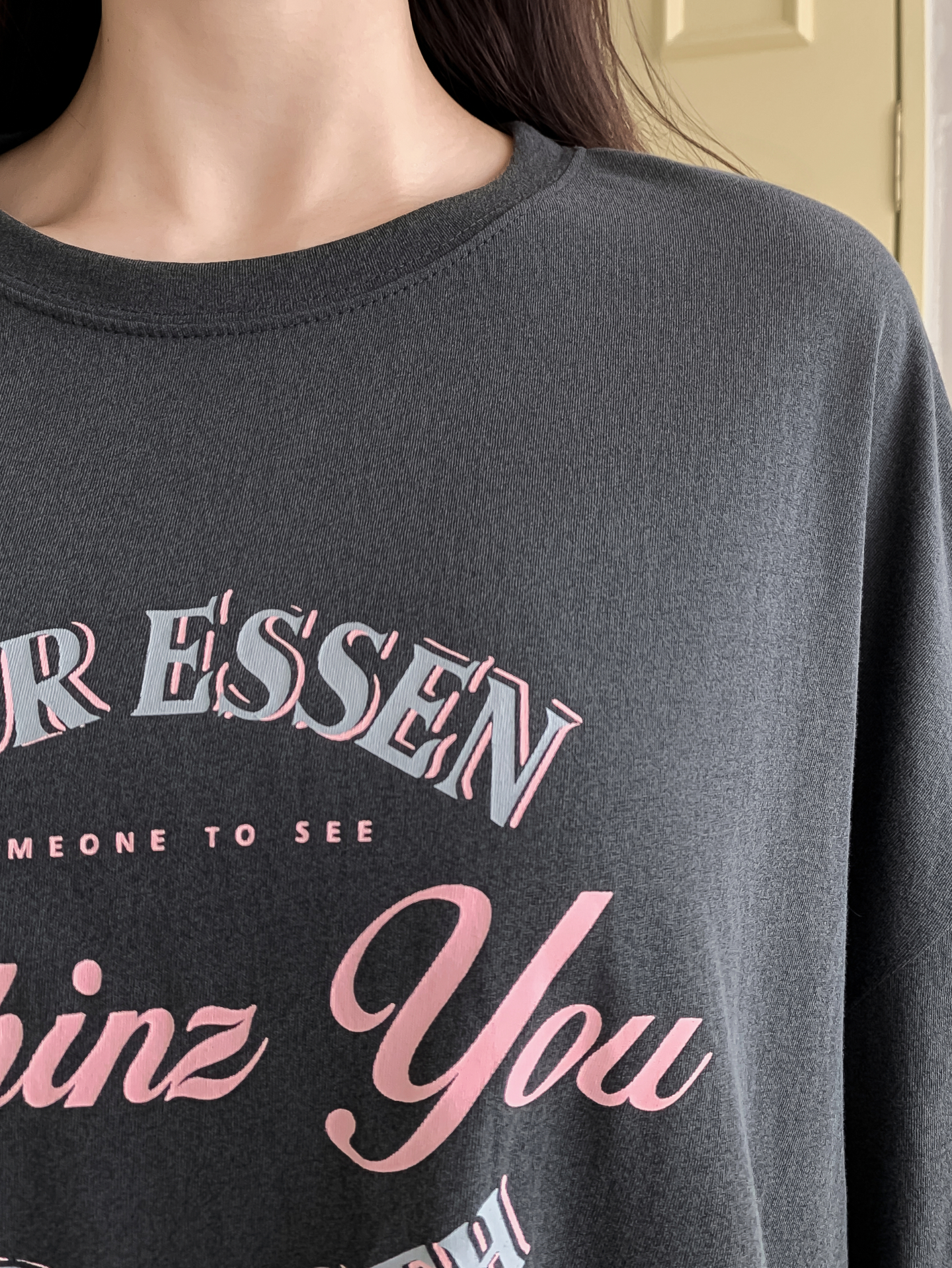 コットンラウンドネックベーシック長袖ロゴスウェット | 詳細画像10