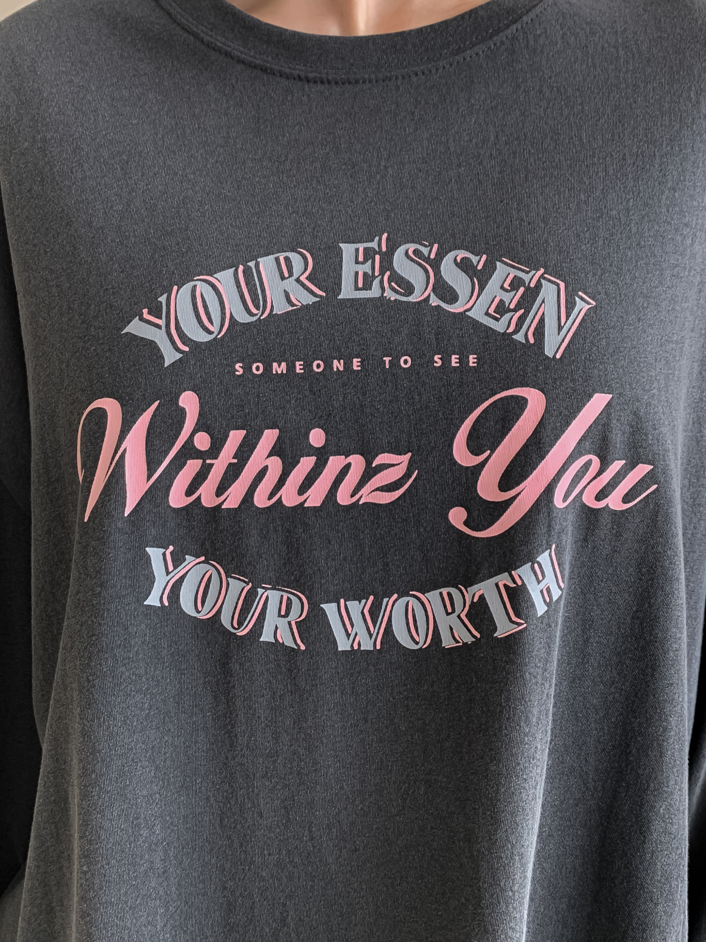 コットンラウンドネックベーシック長袖ロゴスウェット | 詳細画像11