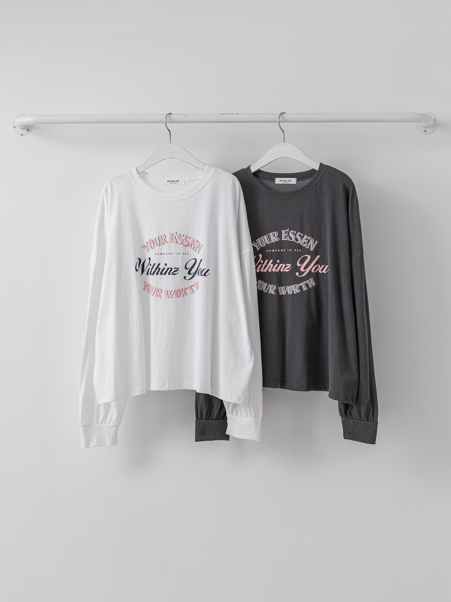 コットンラウンドネックベーシック長袖ロゴスウェット | 詳細画像20