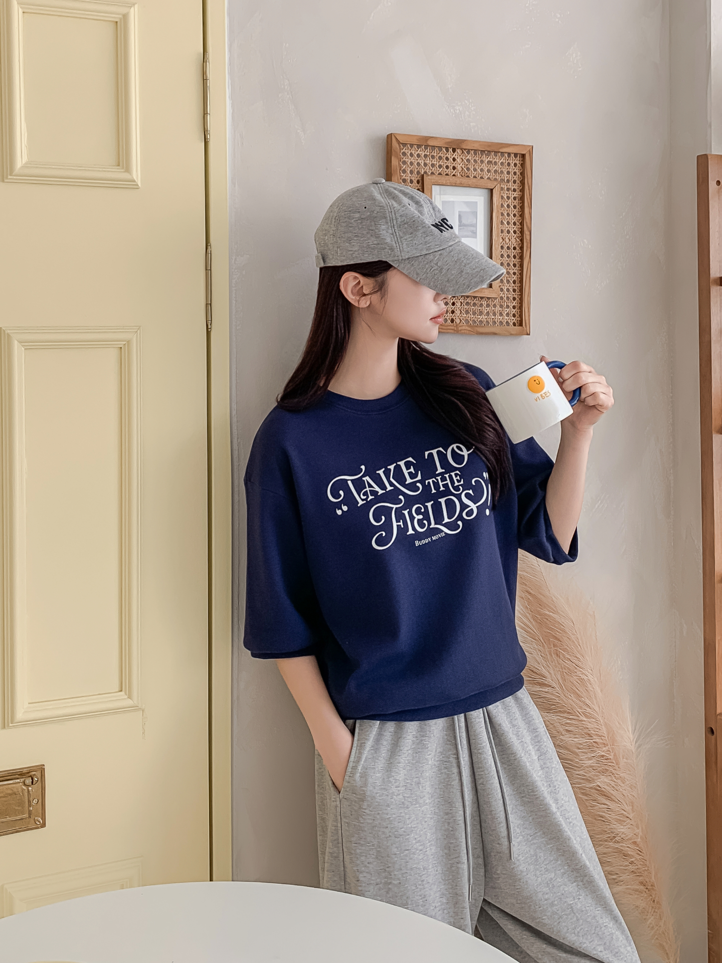 ラウンドネックベーシック半袖ロゴスウェット | 詳細画像9