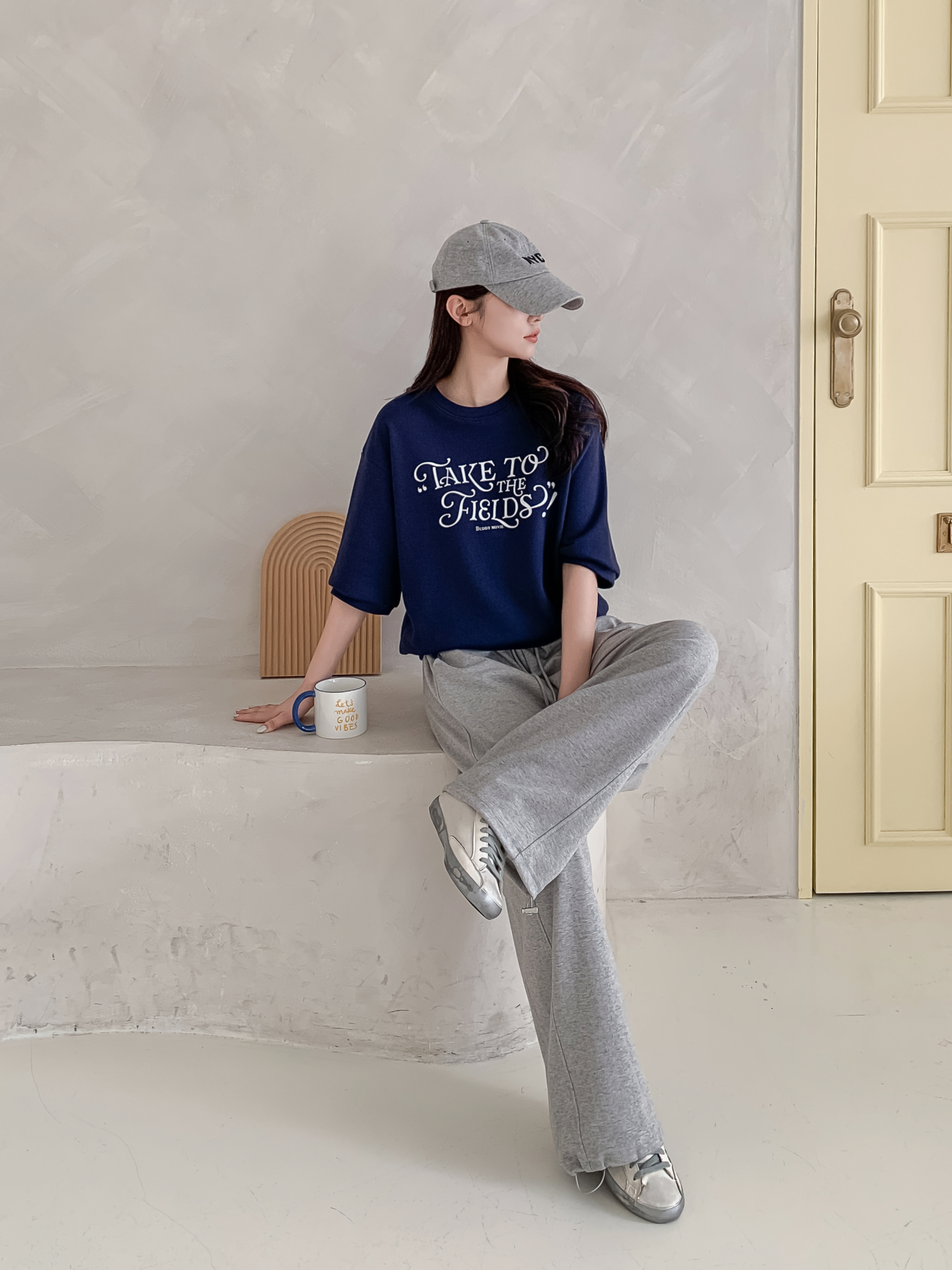 ラウンドネックベーシック半袖ロゴスウェット | 詳細画像12