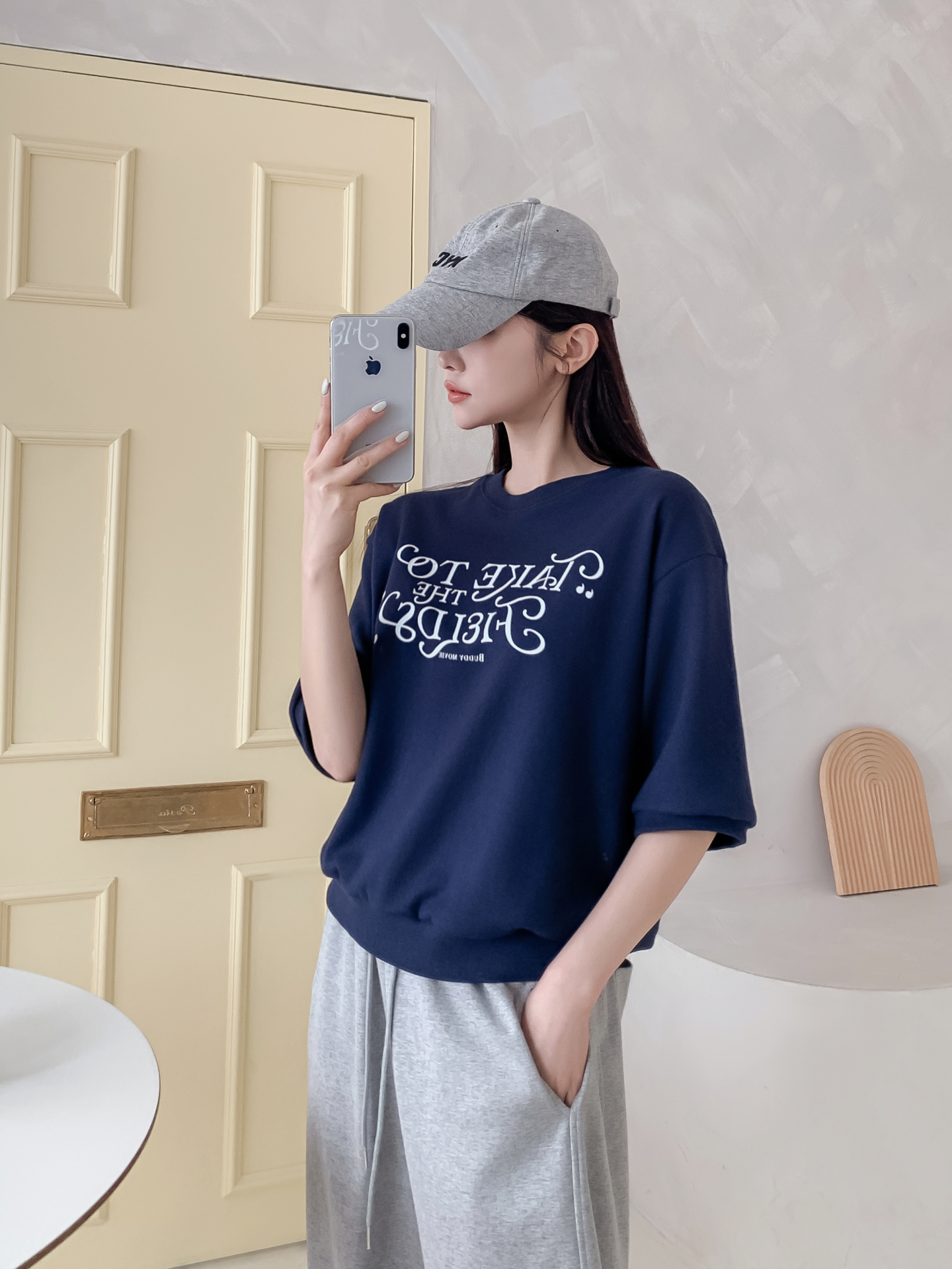 ラウンドネックベーシック半袖ロゴスウェット | 詳細画像16