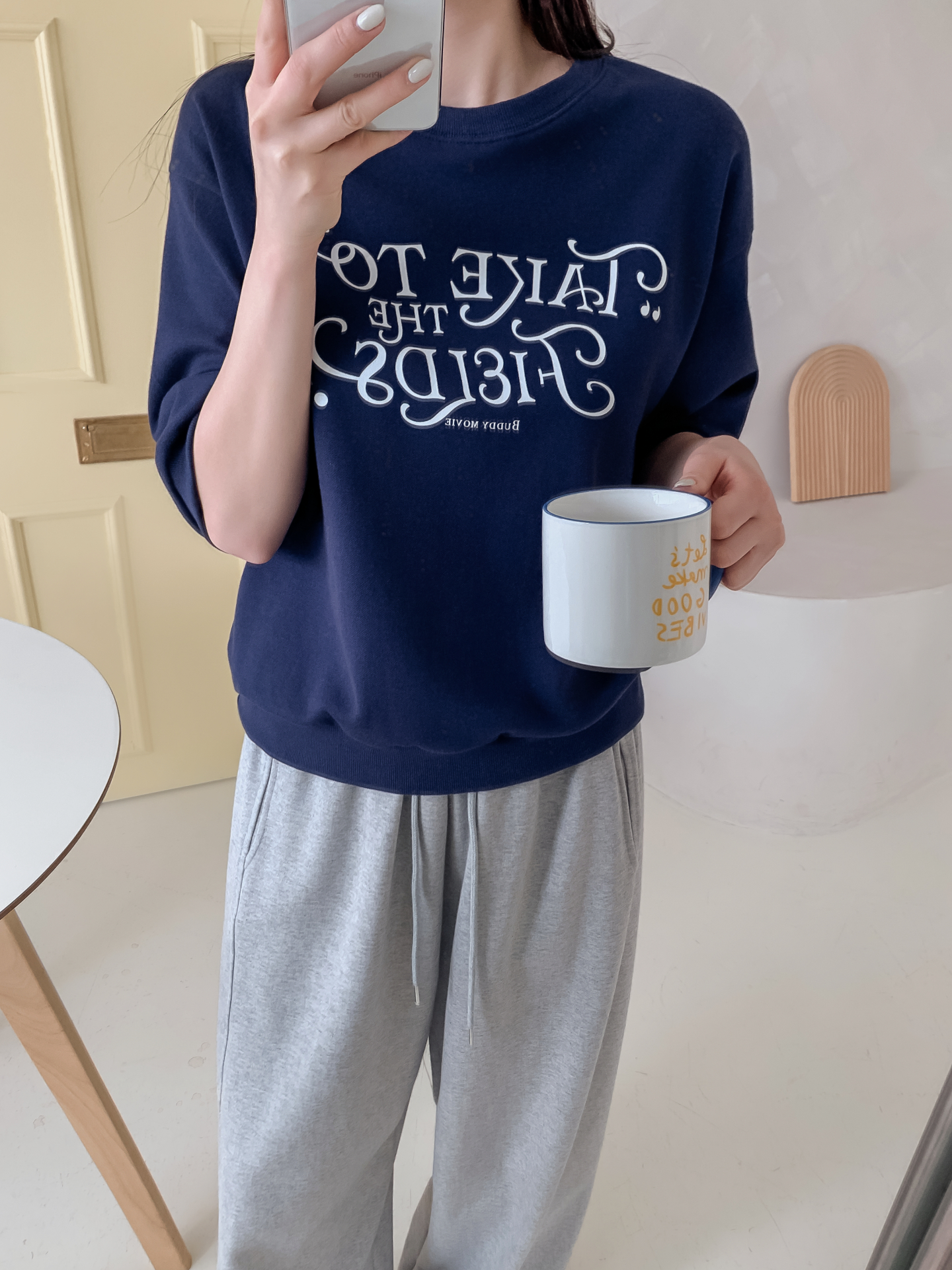 ラウンドネックベーシック半袖ロゴスウェット | 詳細画像17