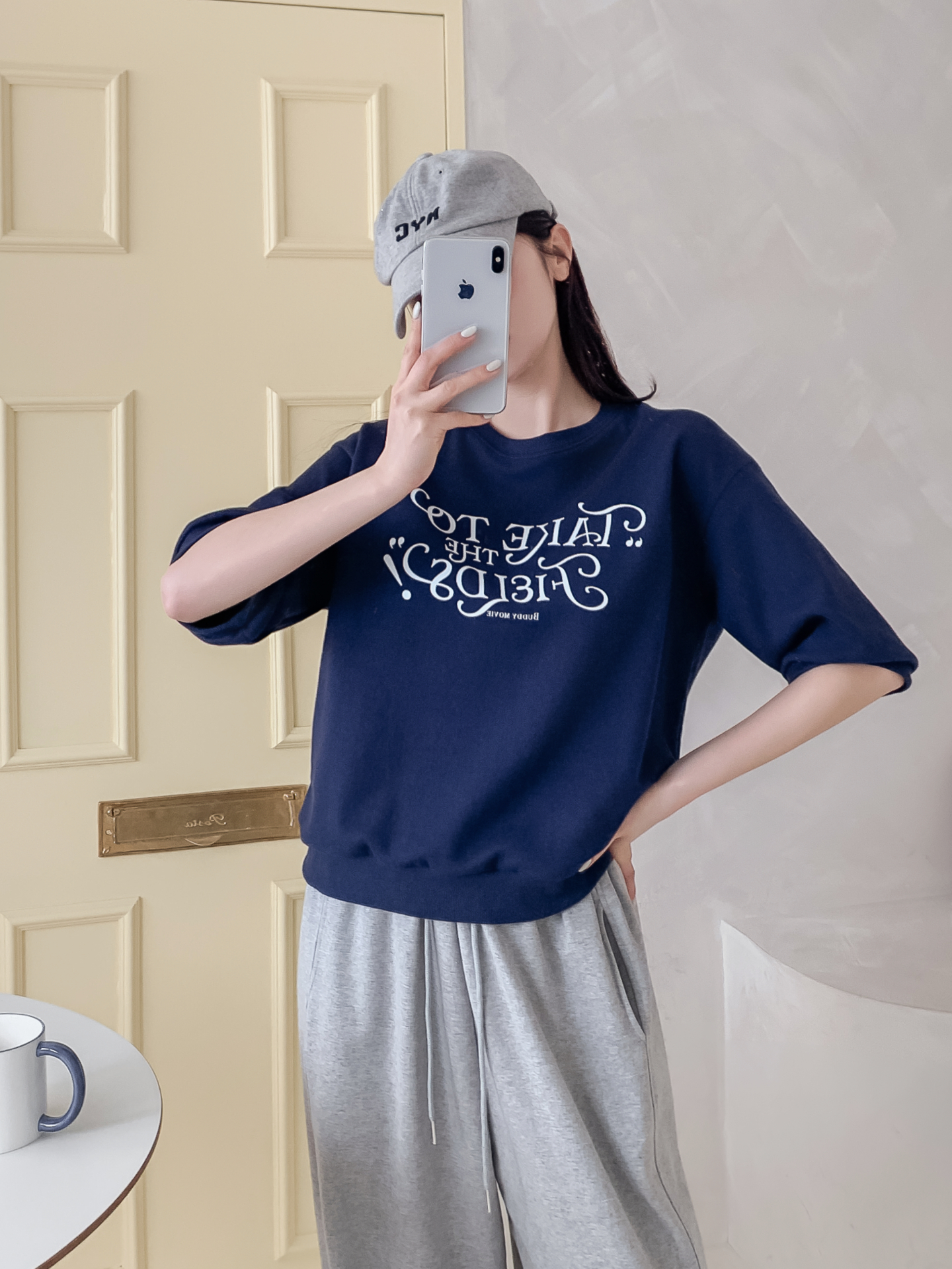 ラウンドネックベーシック半袖ロゴスウェット | 詳細画像18