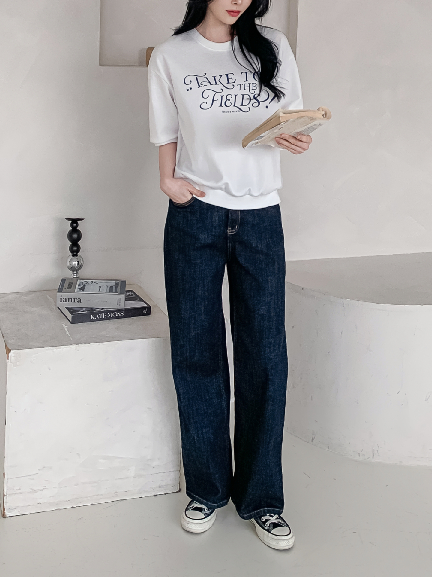 ラウンドネックベーシック半袖ロゴスウェット | 詳細画像19