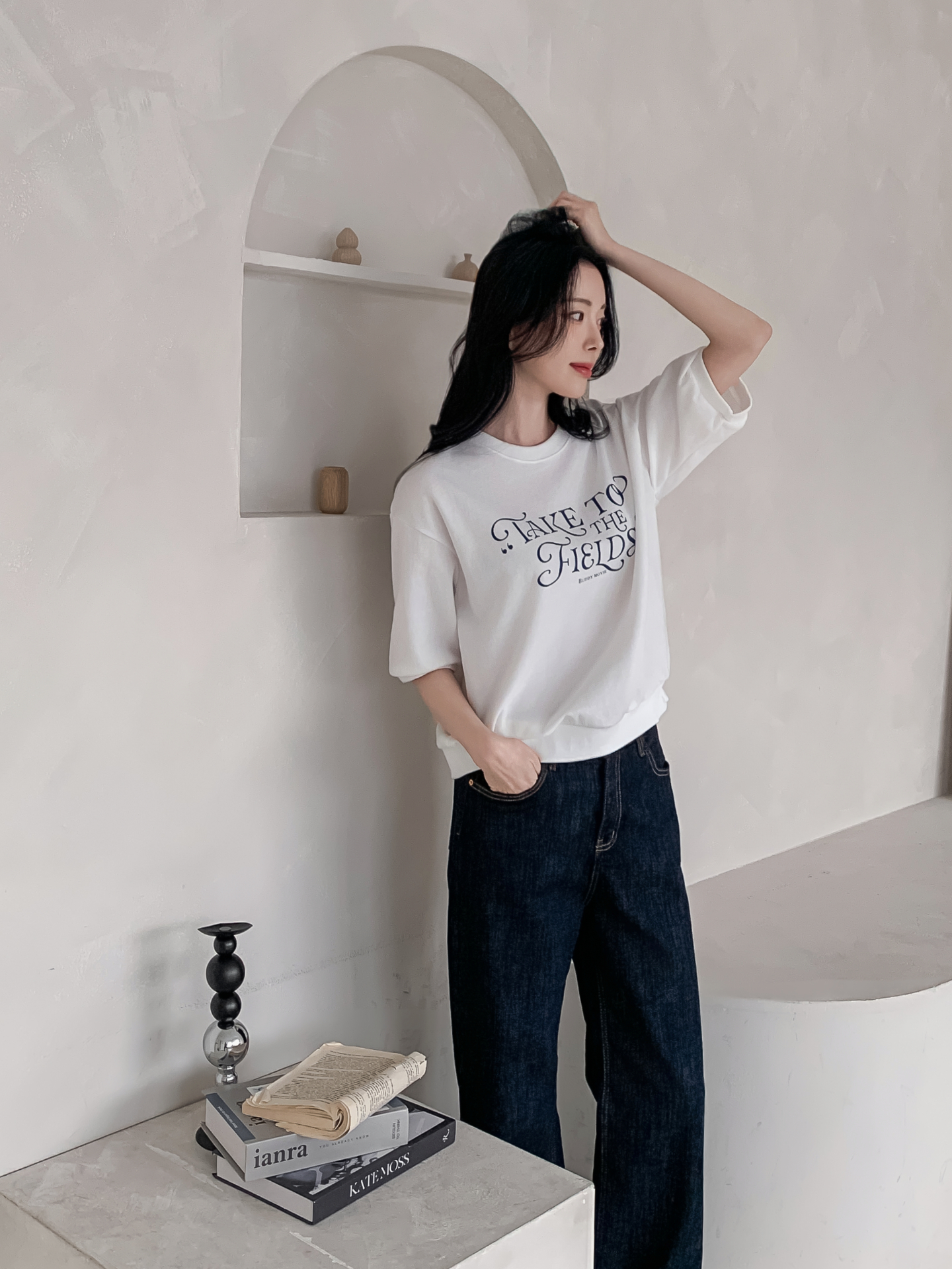 ラウンドネックベーシック半袖ロゴスウェット | 詳細画像23