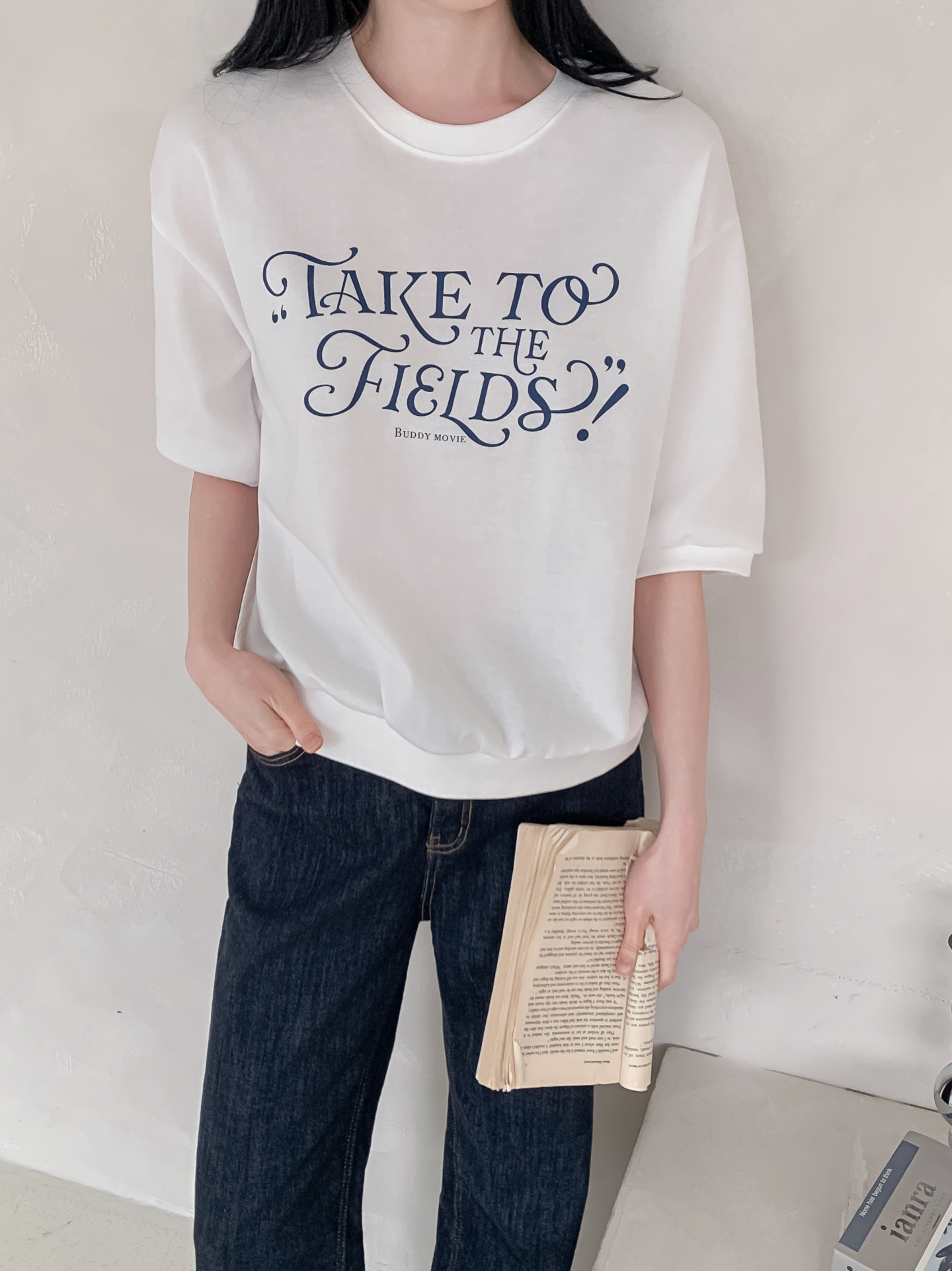 ラウンドネックベーシック半袖ロゴスウェット | 詳細画像29