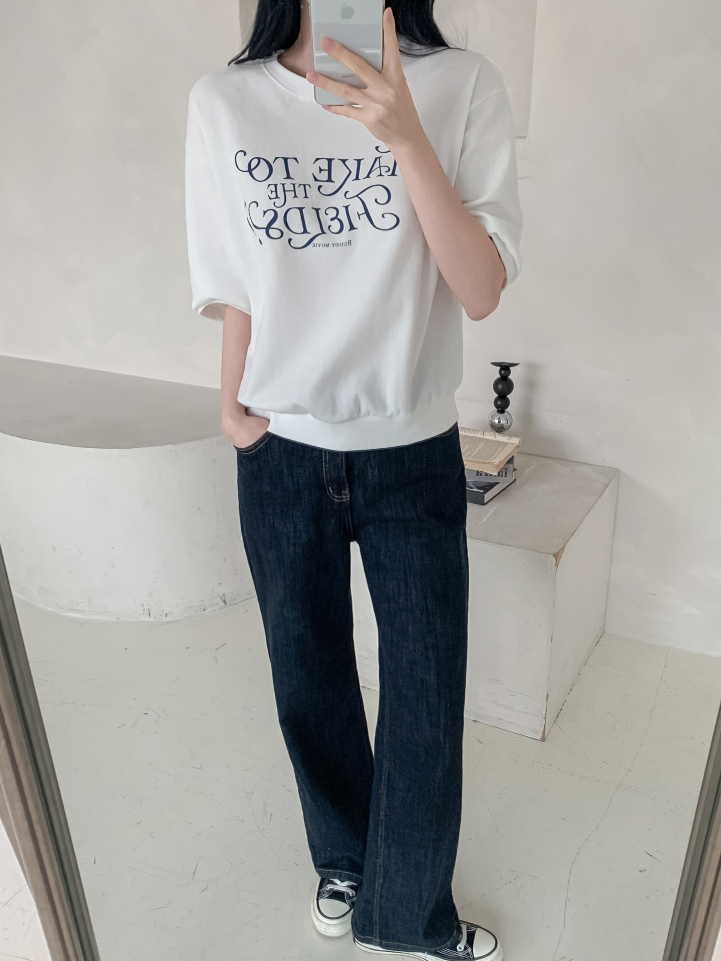 ラウンドネックベーシック半袖ロゴスウェット | 詳細画像32