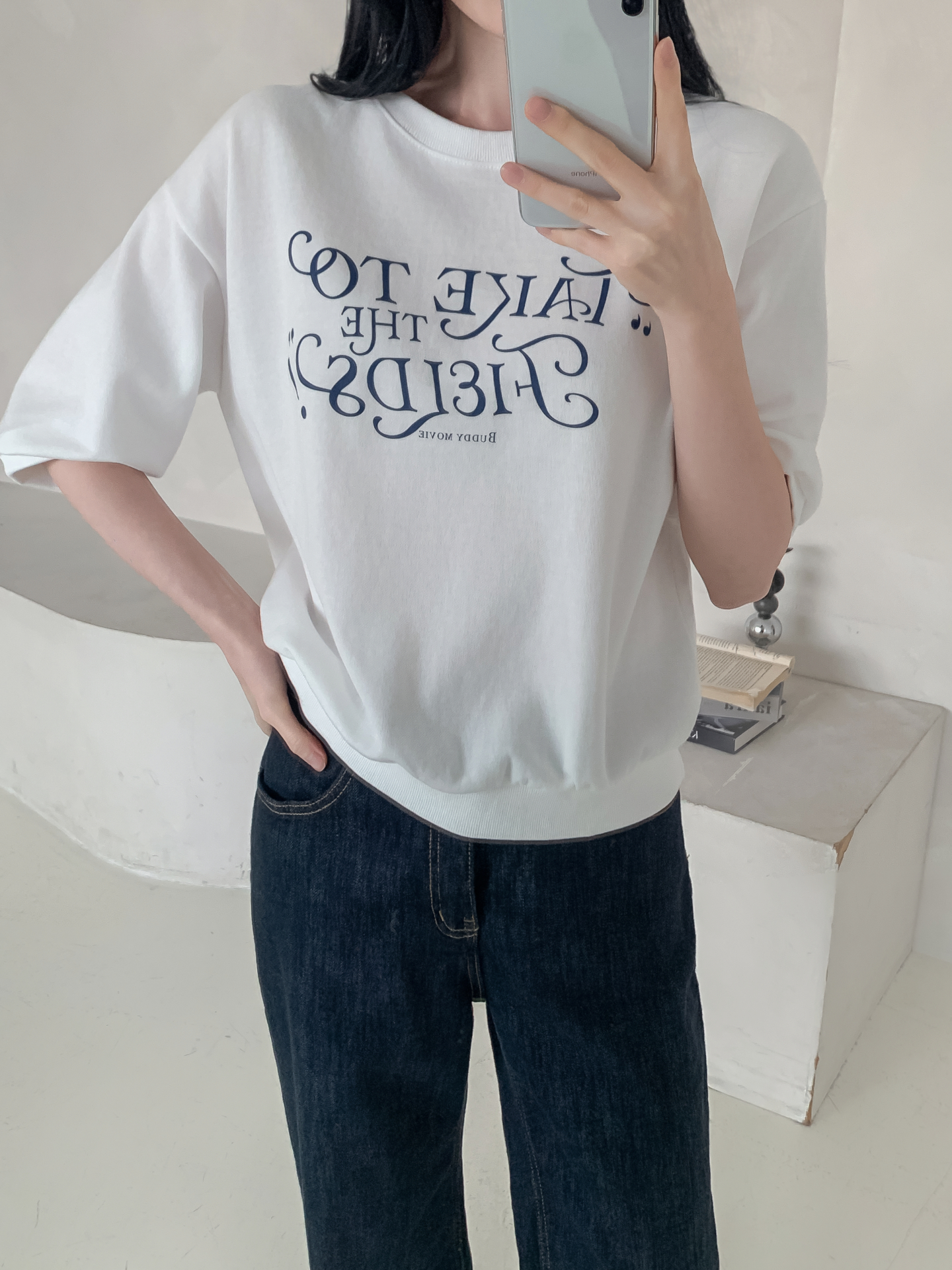 ラウンドネックベーシック半袖ロゴスウェット | 詳細画像33