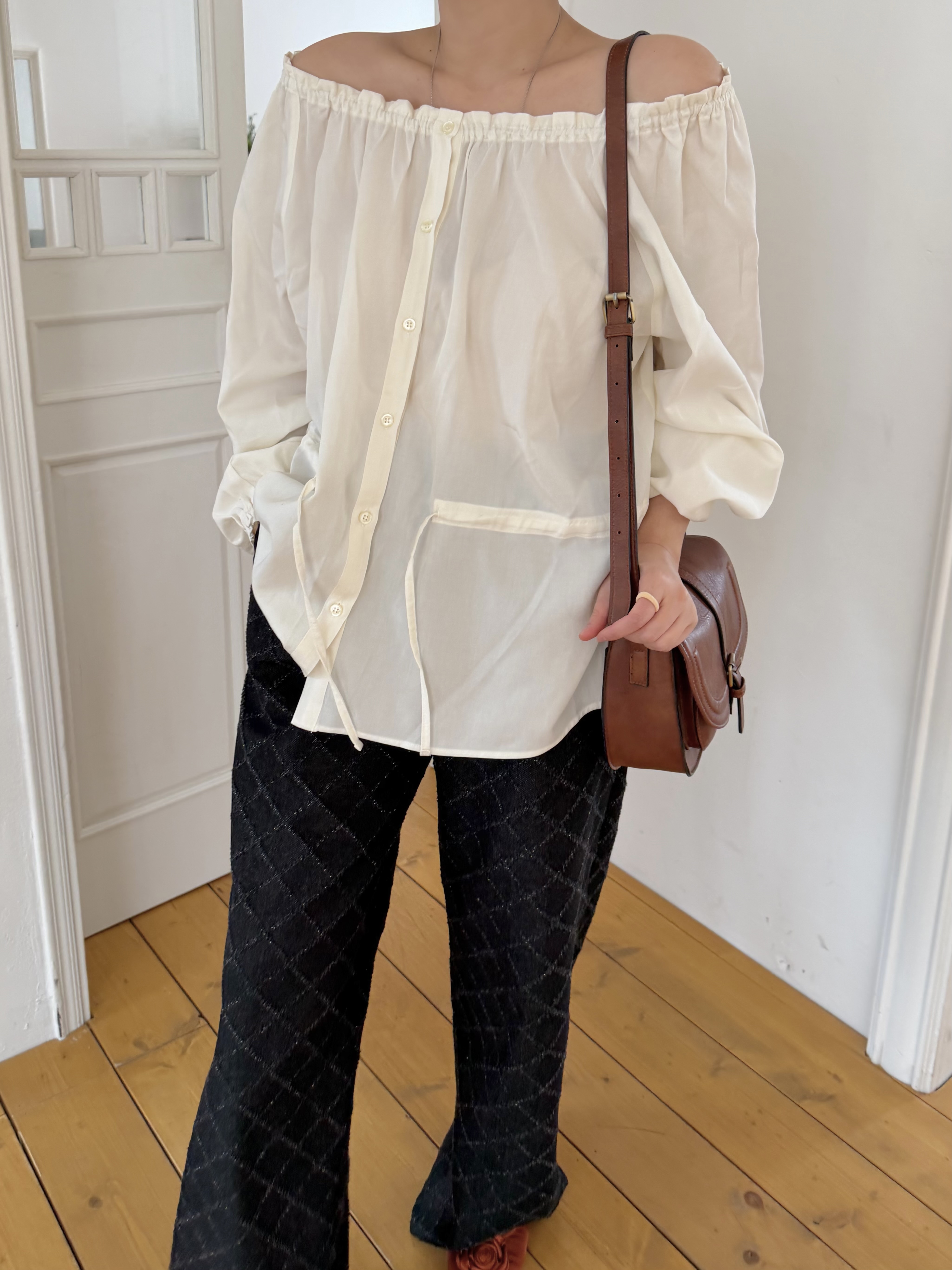 ベーシック長袖ギャザーブラウス | 詳細画像9