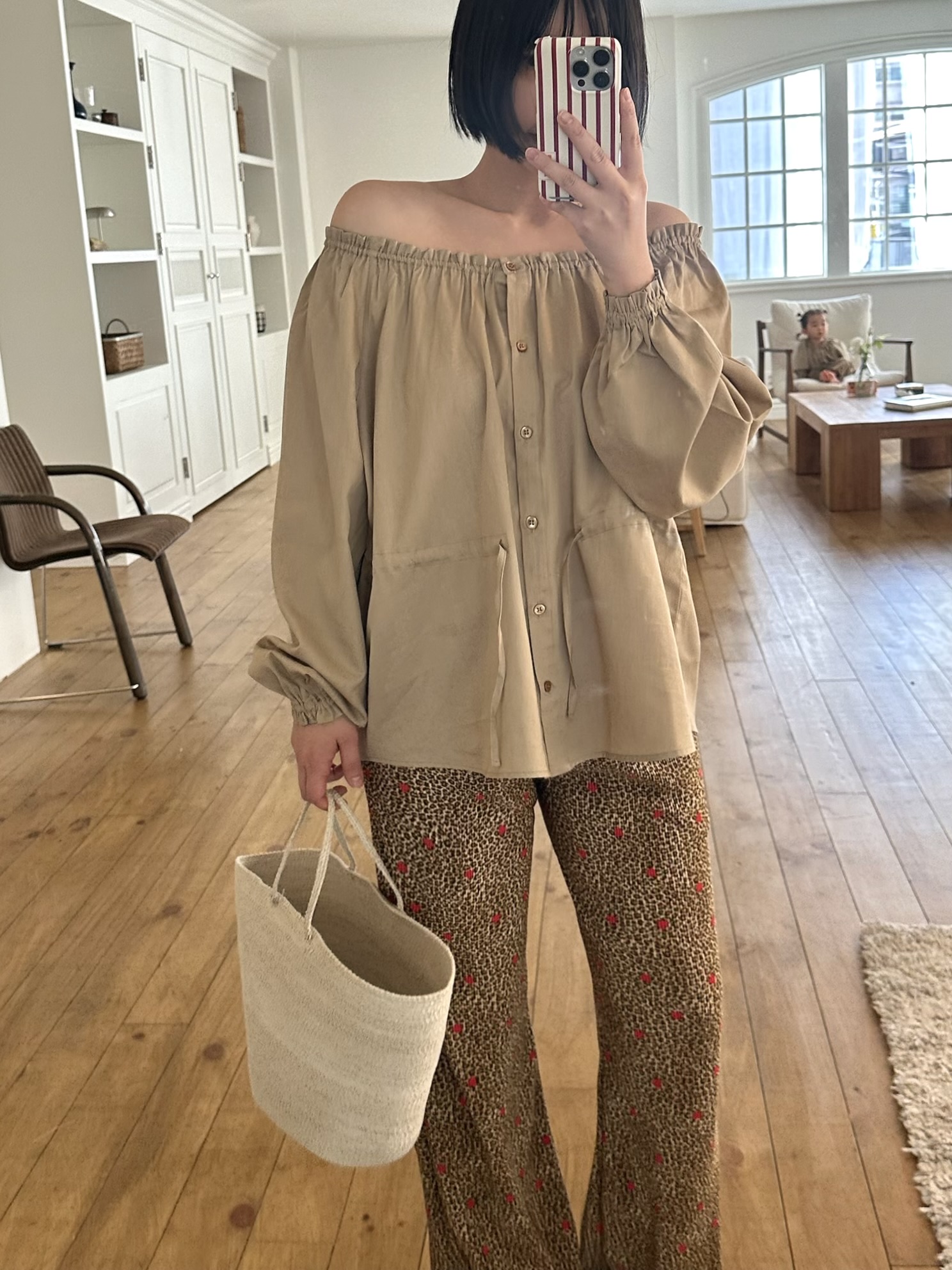 ベーシック長袖ギャザーブラウス | 詳細画像3