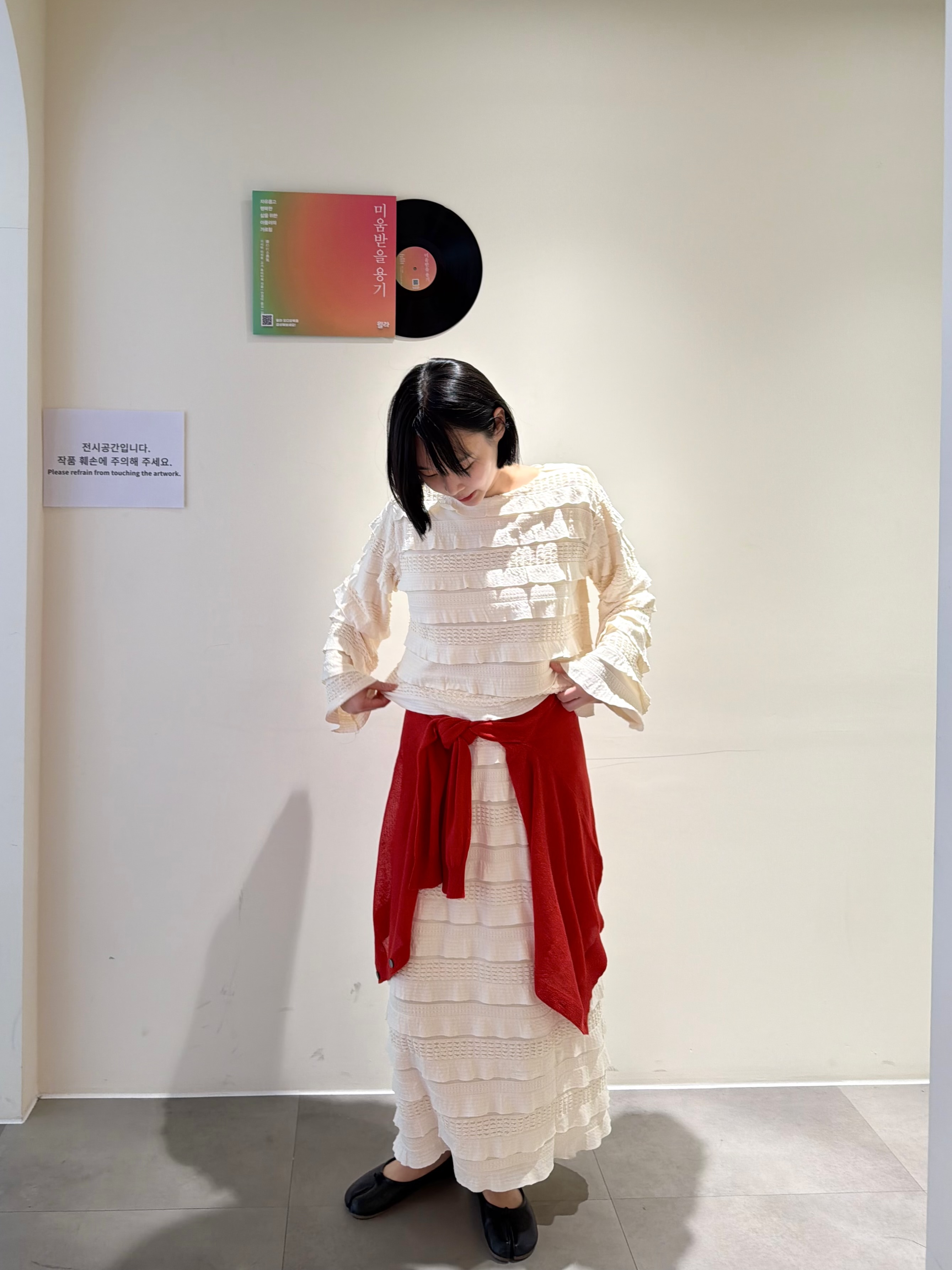 ラウンドネックティアード長袖Tシャツ | 詳細画像5