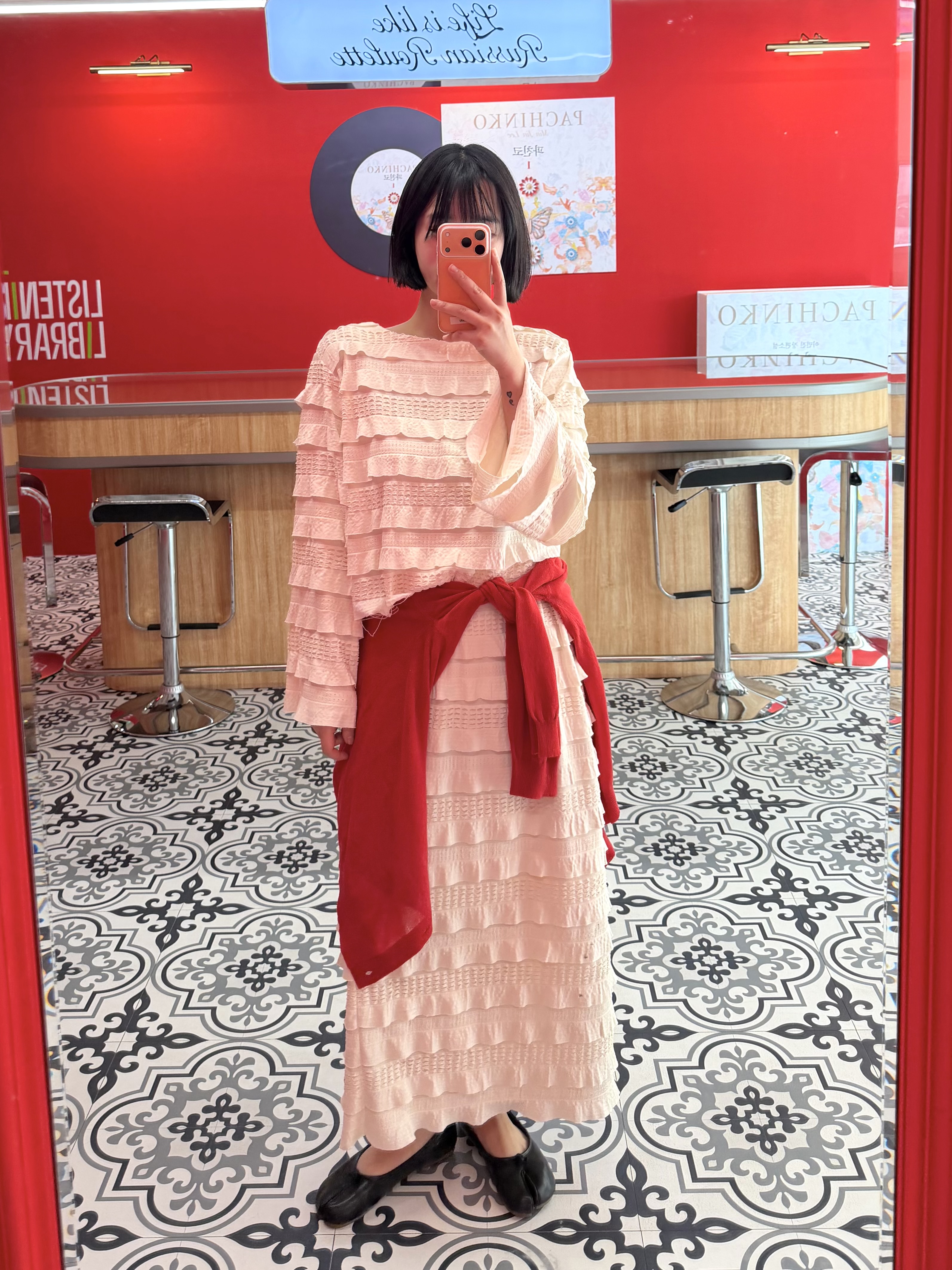 ラウンドネックティアード長袖Tシャツ | 詳細画像8