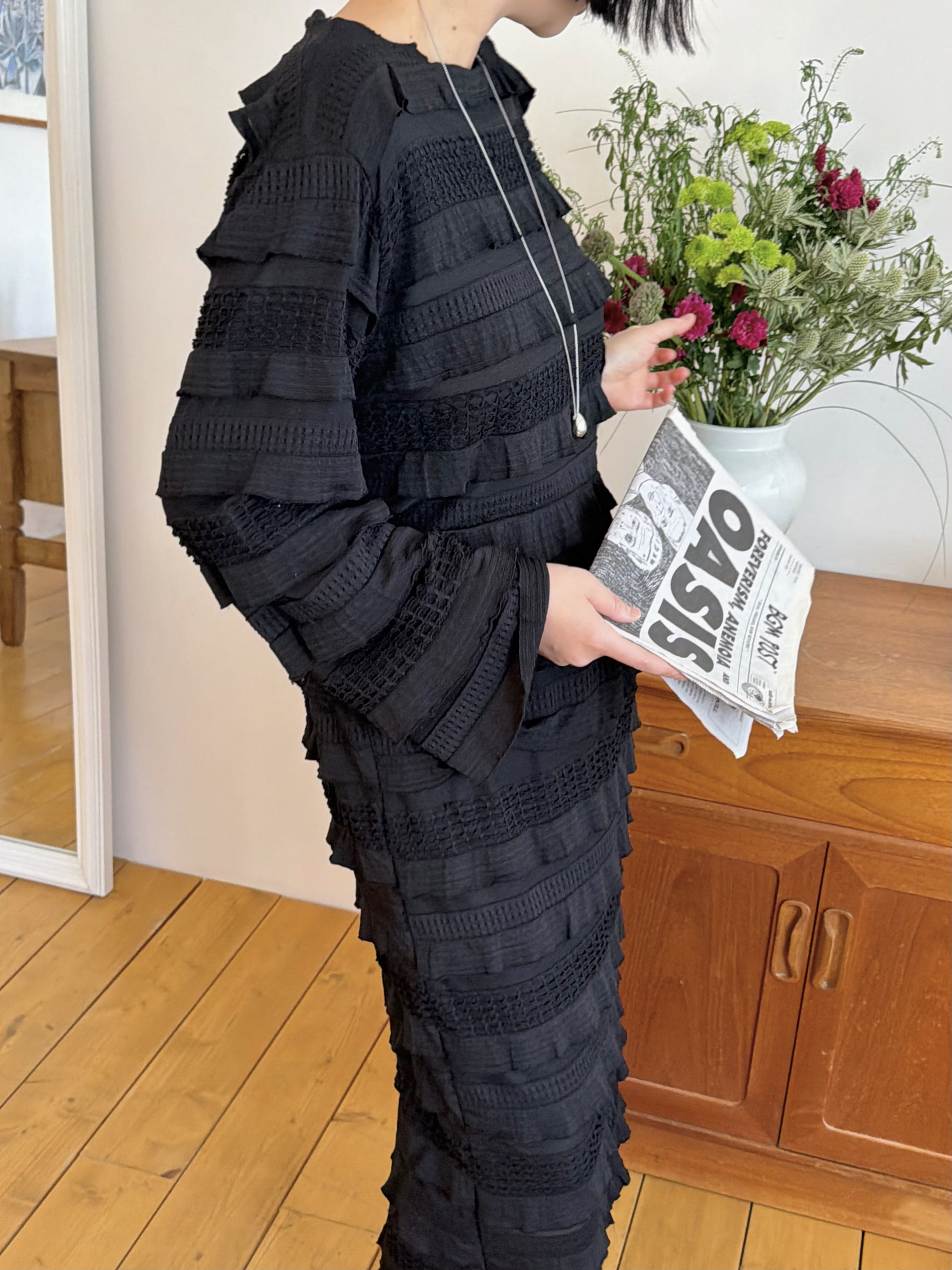 ラウンドネックティアード長袖Tシャツ | 詳細画像15