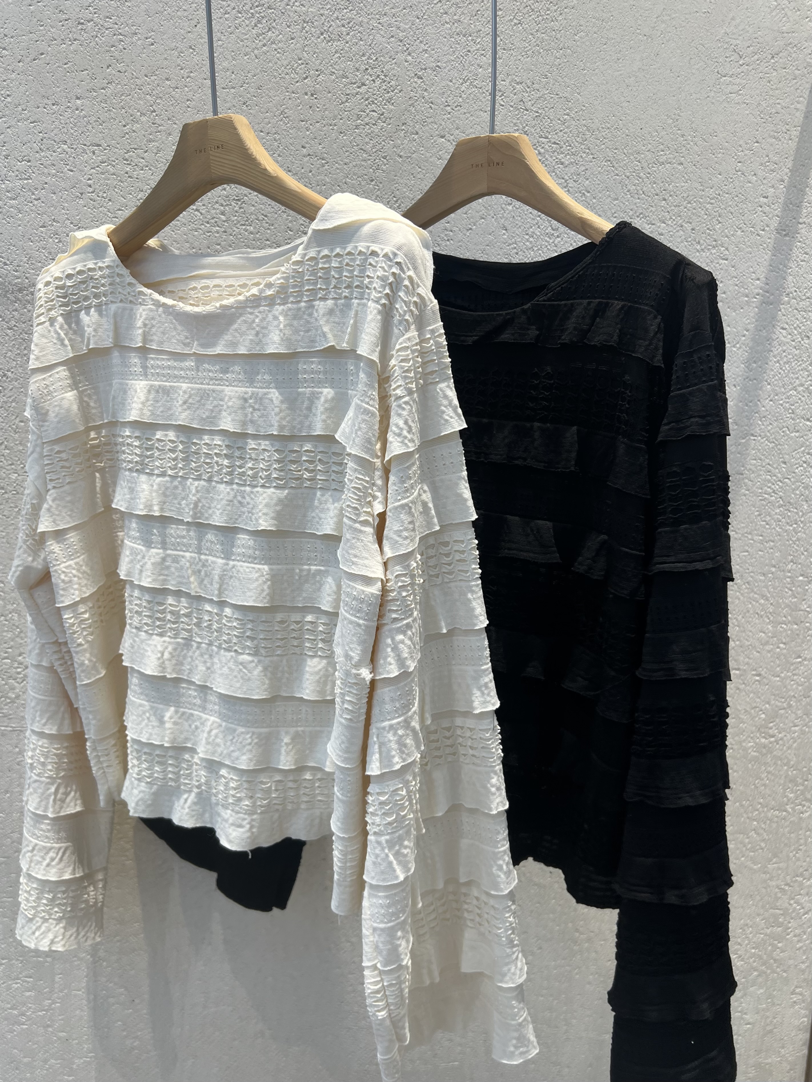 ラウンドネックティアード長袖Tシャツ | 詳細画像18