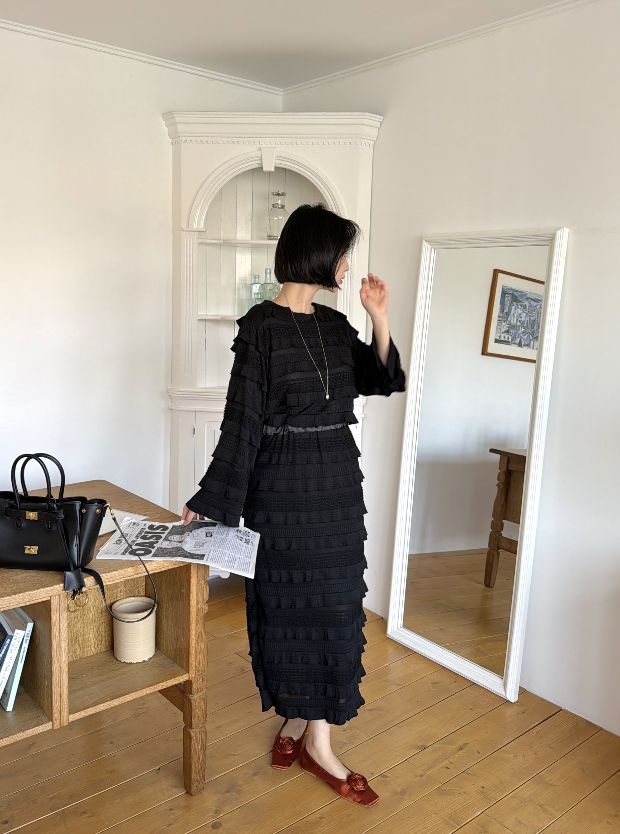 コーデュロイティアードウエストゴムロングスカート | 詳細画像12