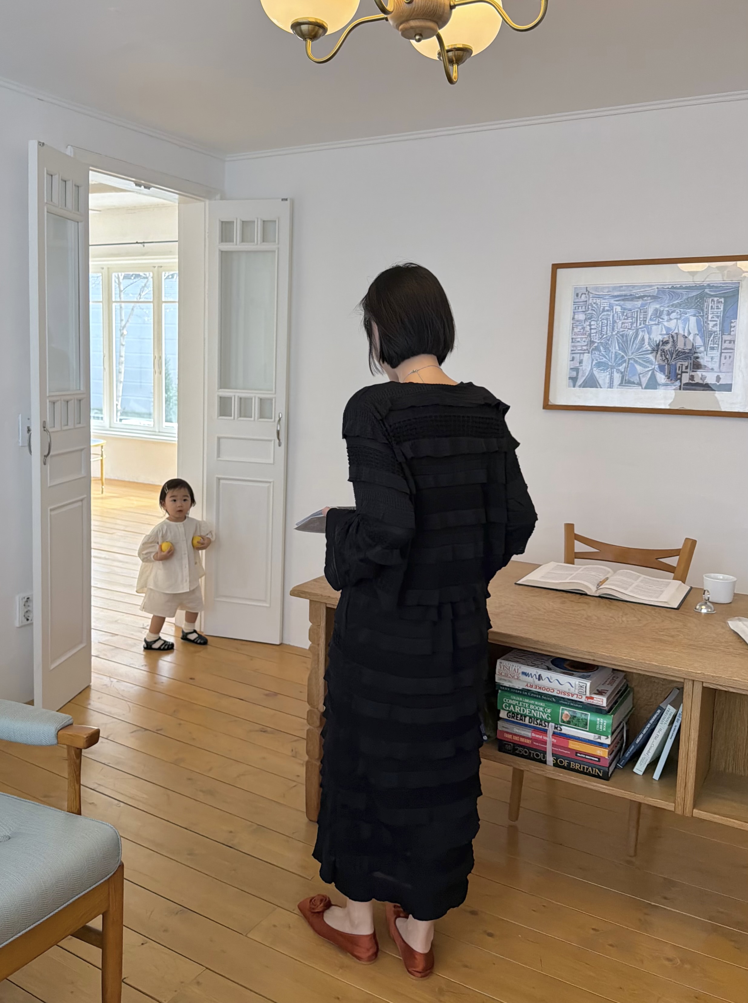 コーデュロイティアードウエストゴムロングスカート | 詳細画像14