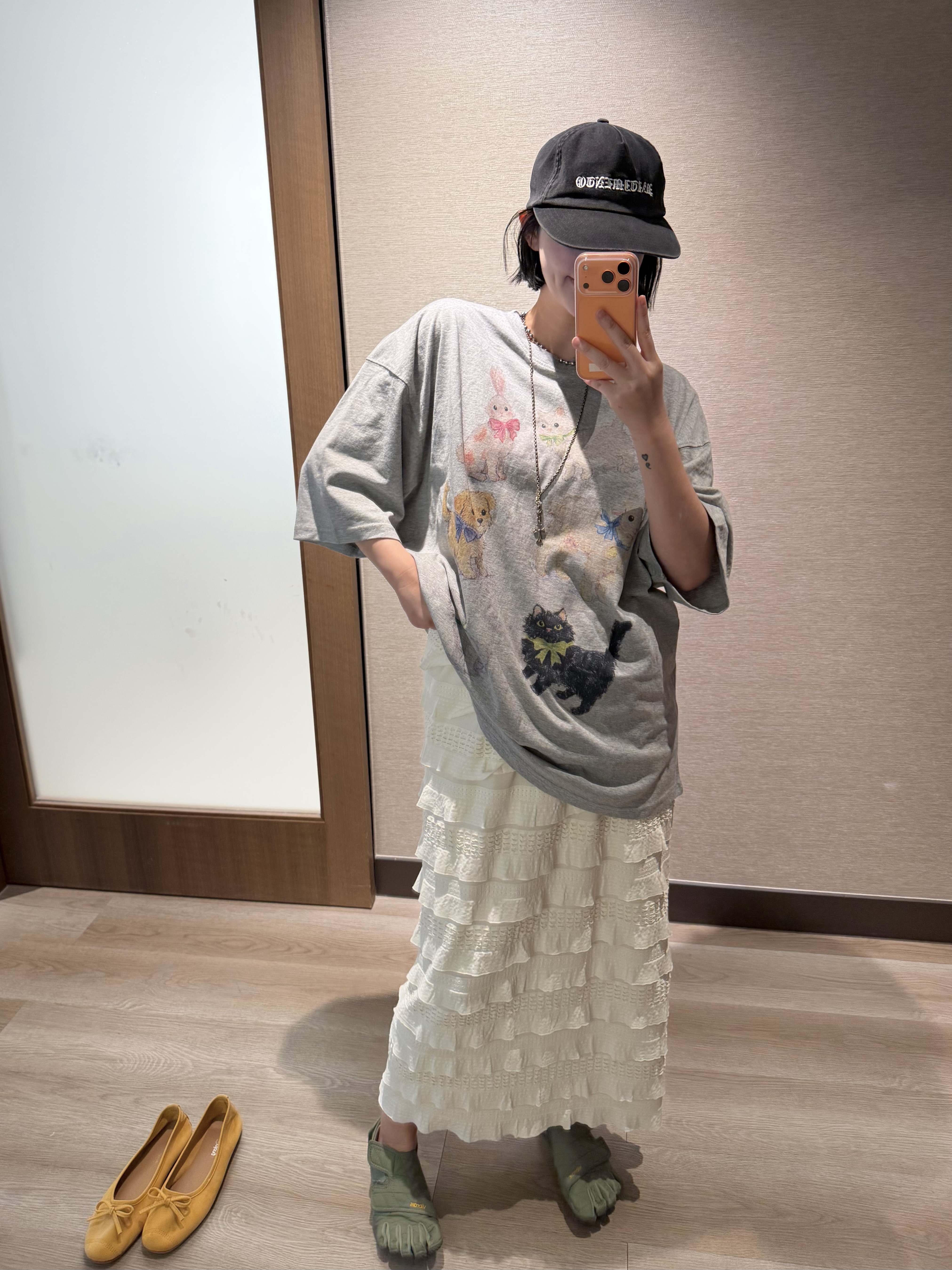 コーデュロイティアードウエストゴムロングスカート | 詳細画像9