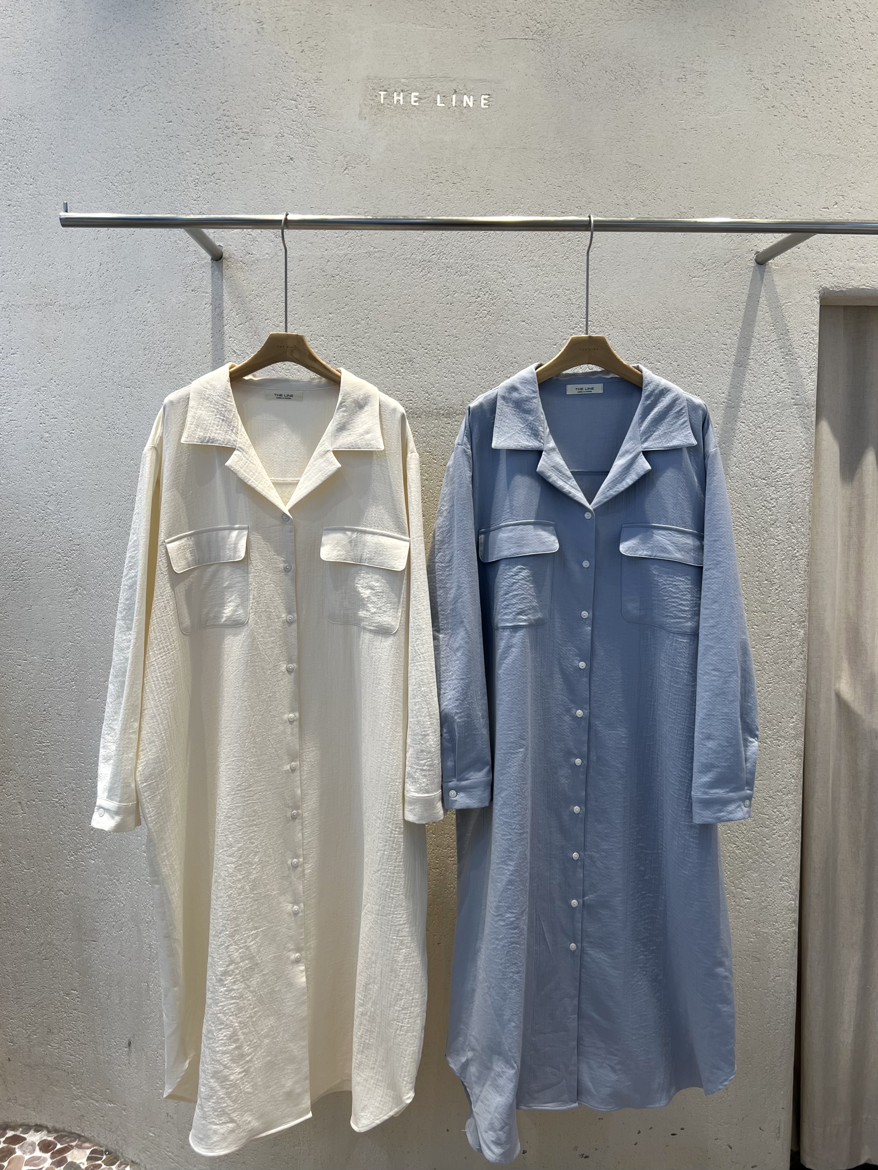 カラーロングルーズ長袖ワンピース | 詳細画像15