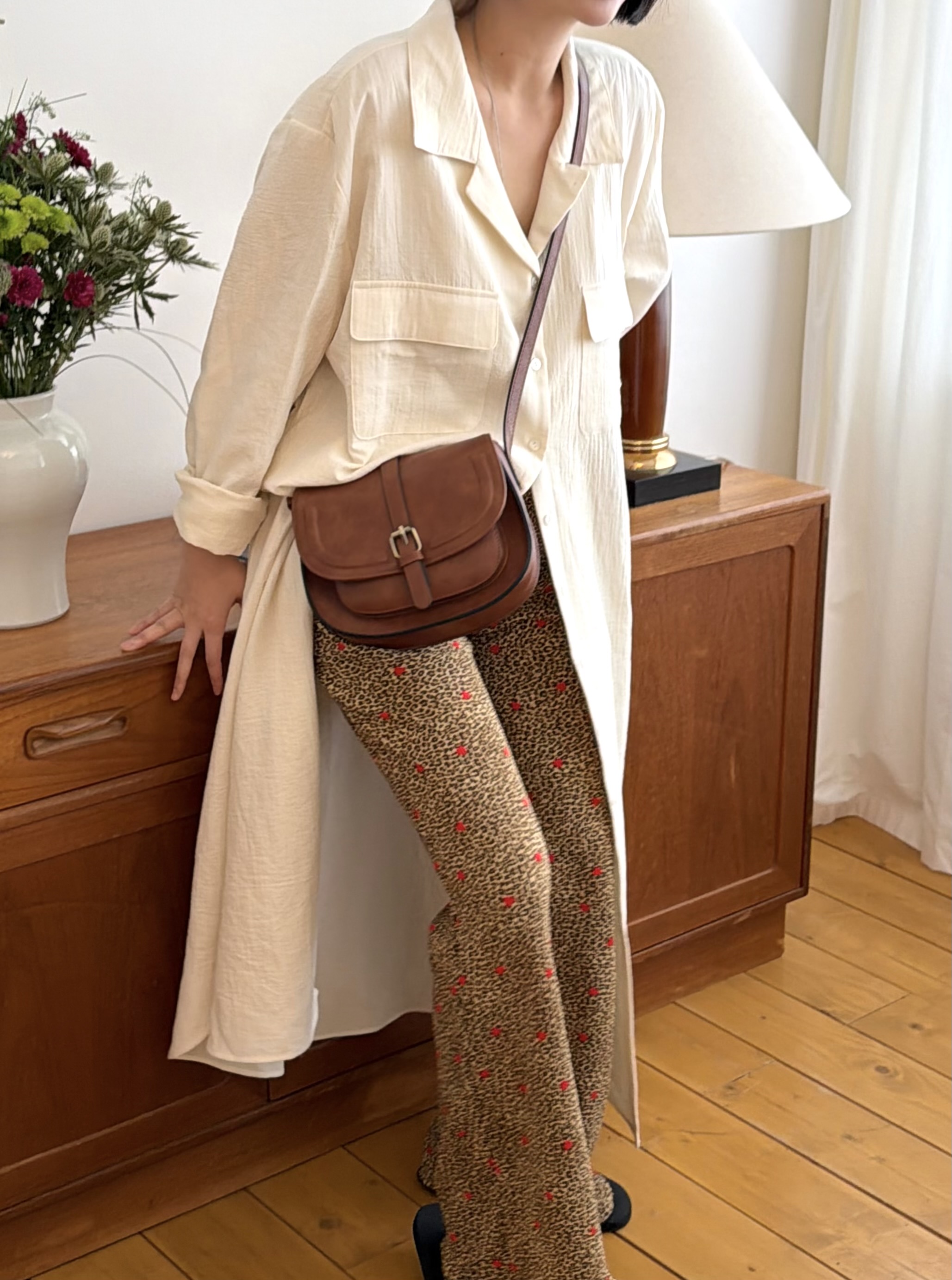 プリーツウエストゴムレオパードパンツ | 詳細画像4